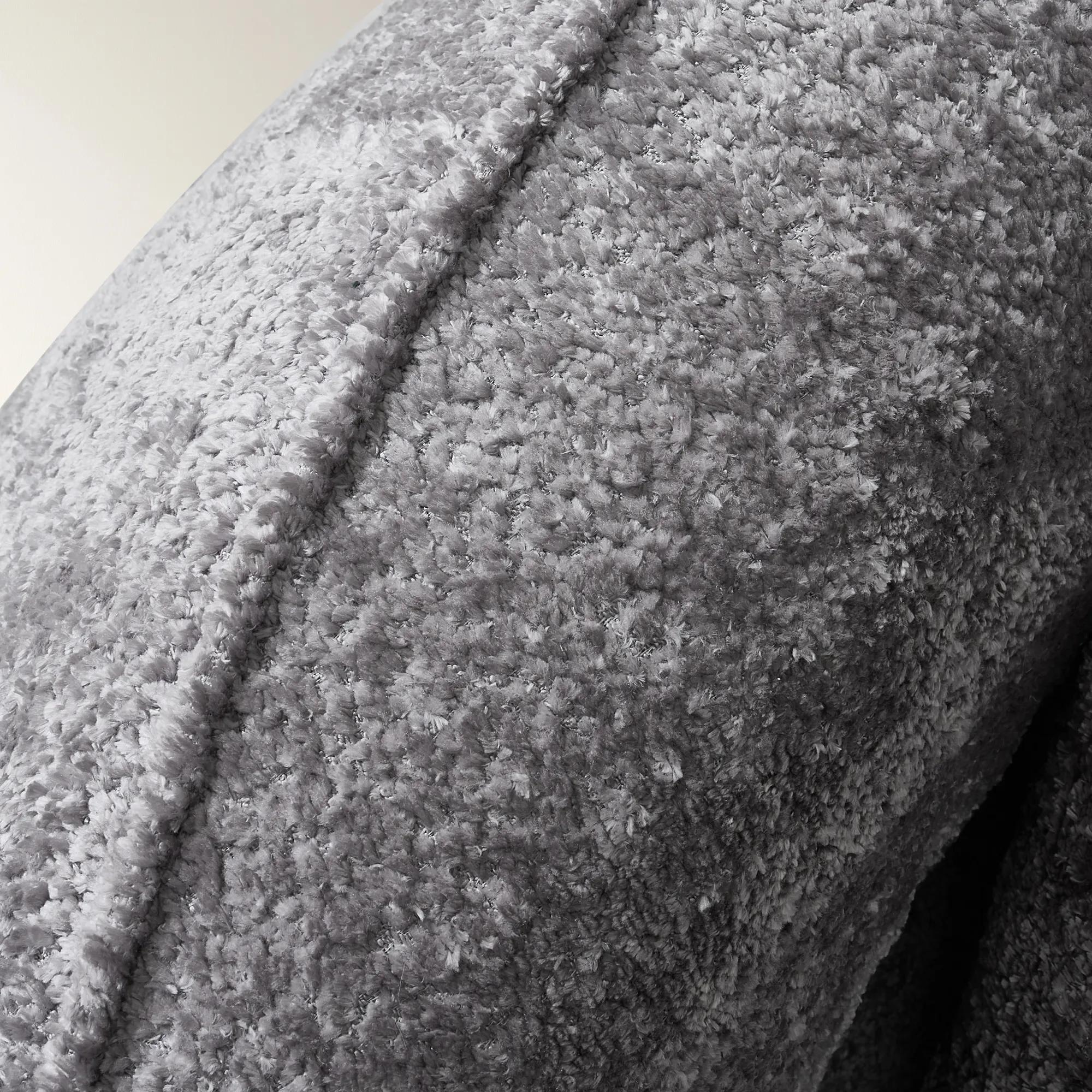 Irene Chenille Chaise (87.5") - Light Gray