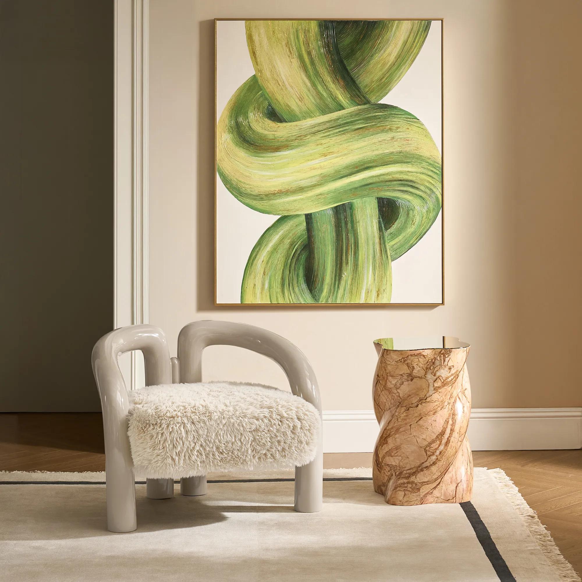 Nia Lacquer Accent Chair - Turtle Dove