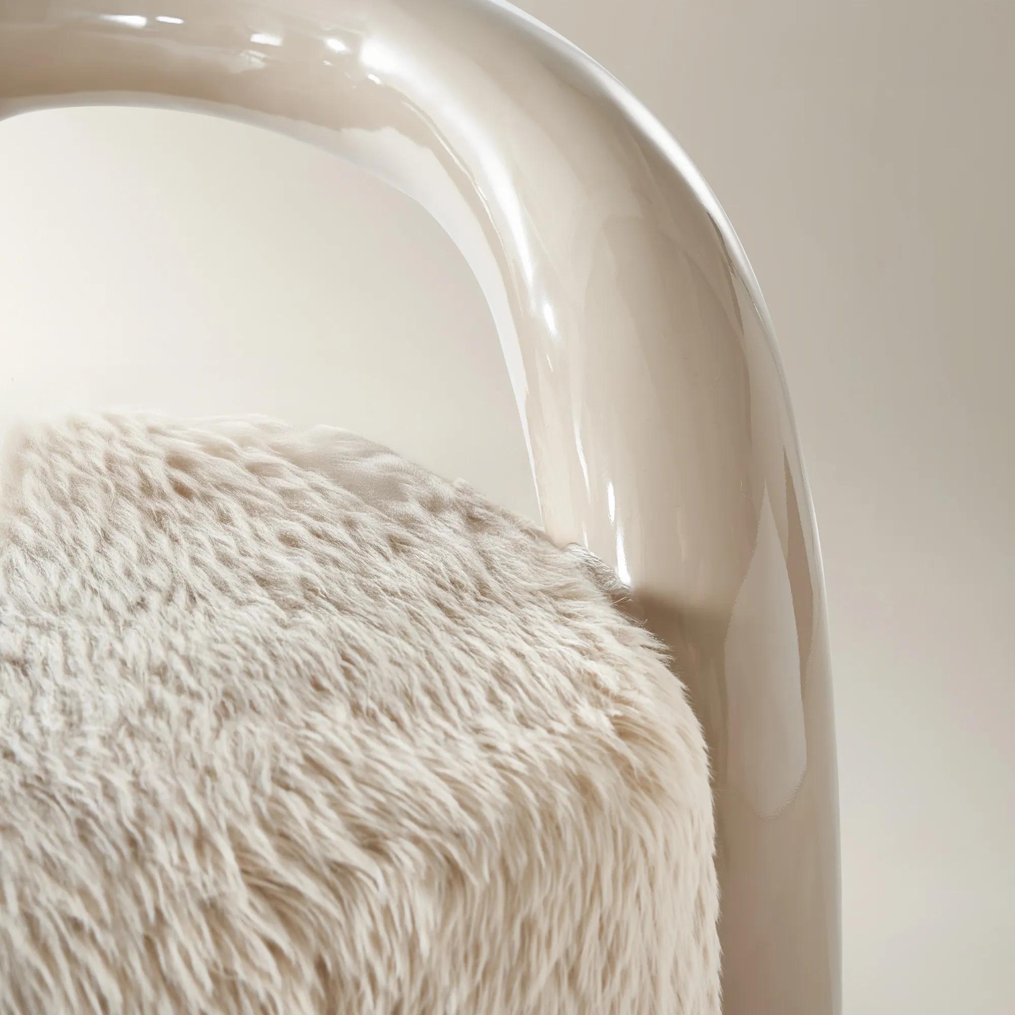 Nia Lacquer Accent Chair - Turtle Dove