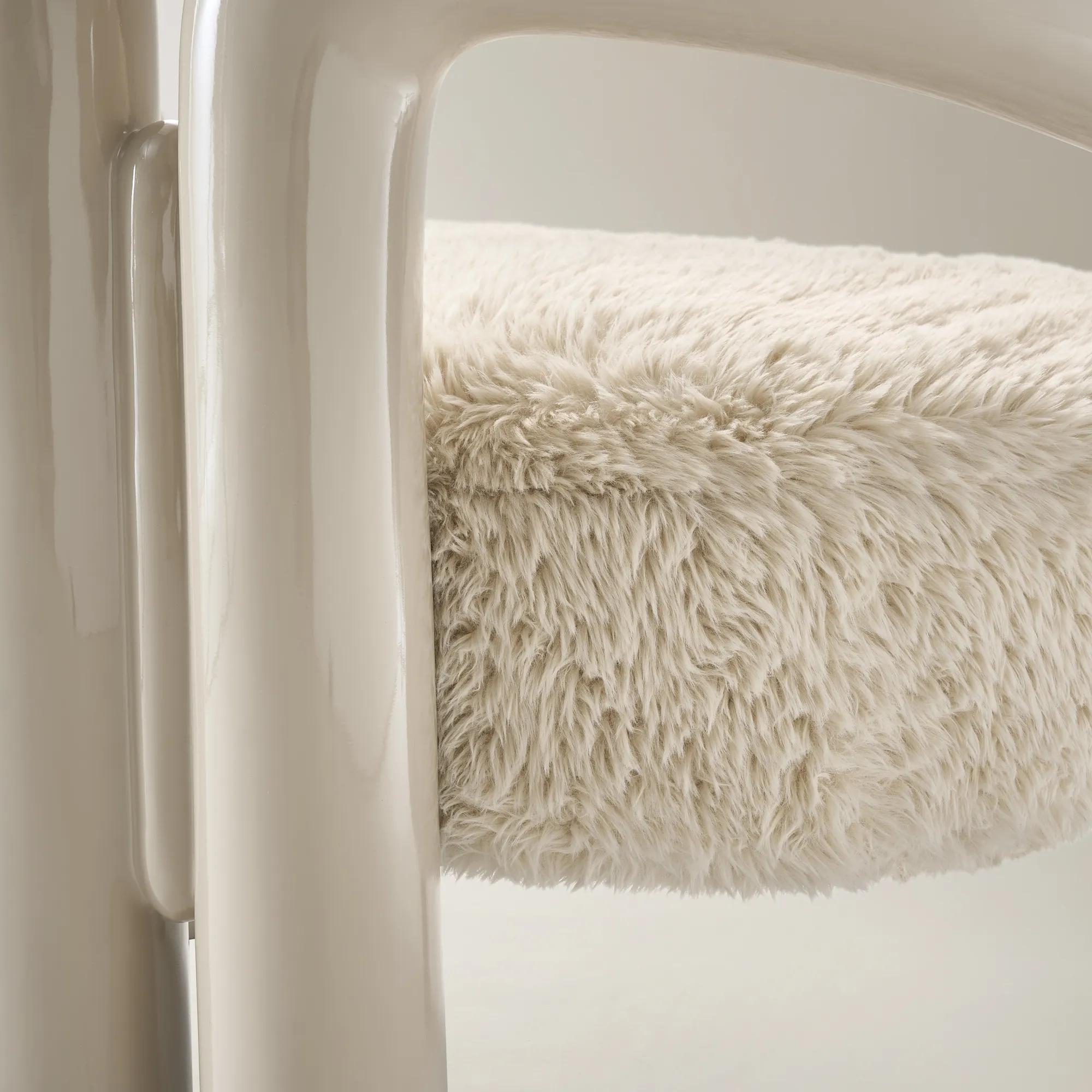 Nia Lacquer Accent Chair - Turtle Dove