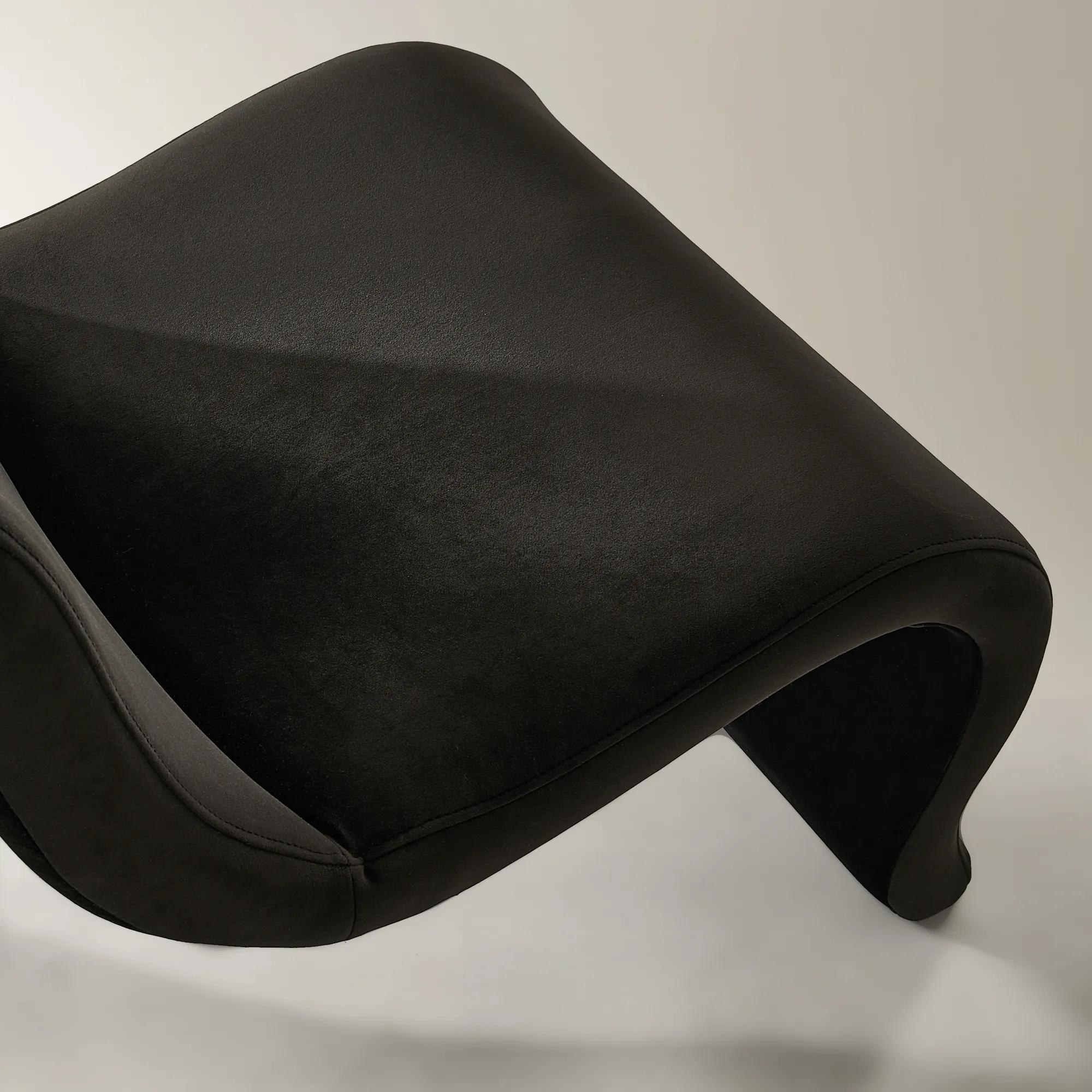 Romy Velvet Accent Chair - Charcoal