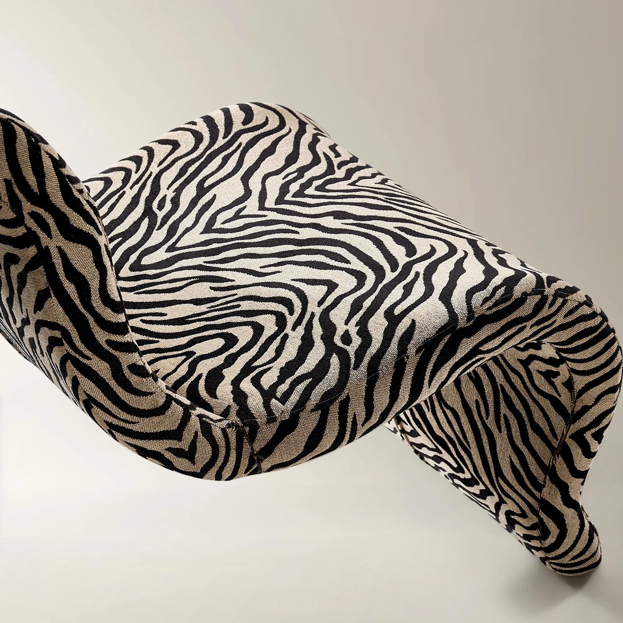 Romy Performance Chenille Accent Chair - Zebra 