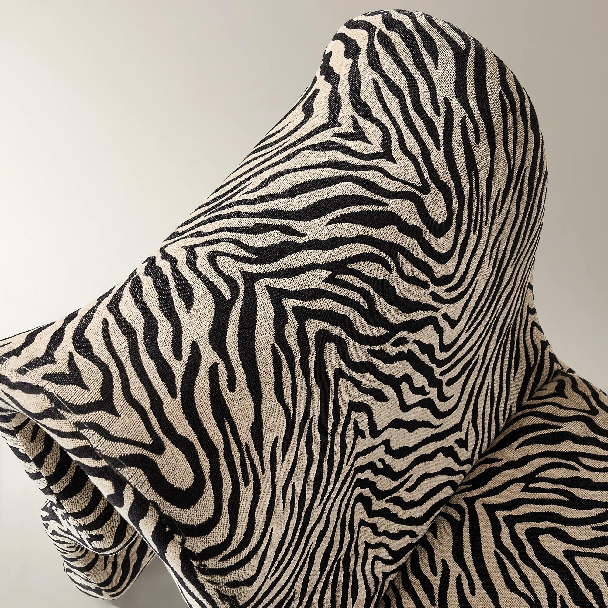 Romy Performance Chenille Accent Chair - Zebra 