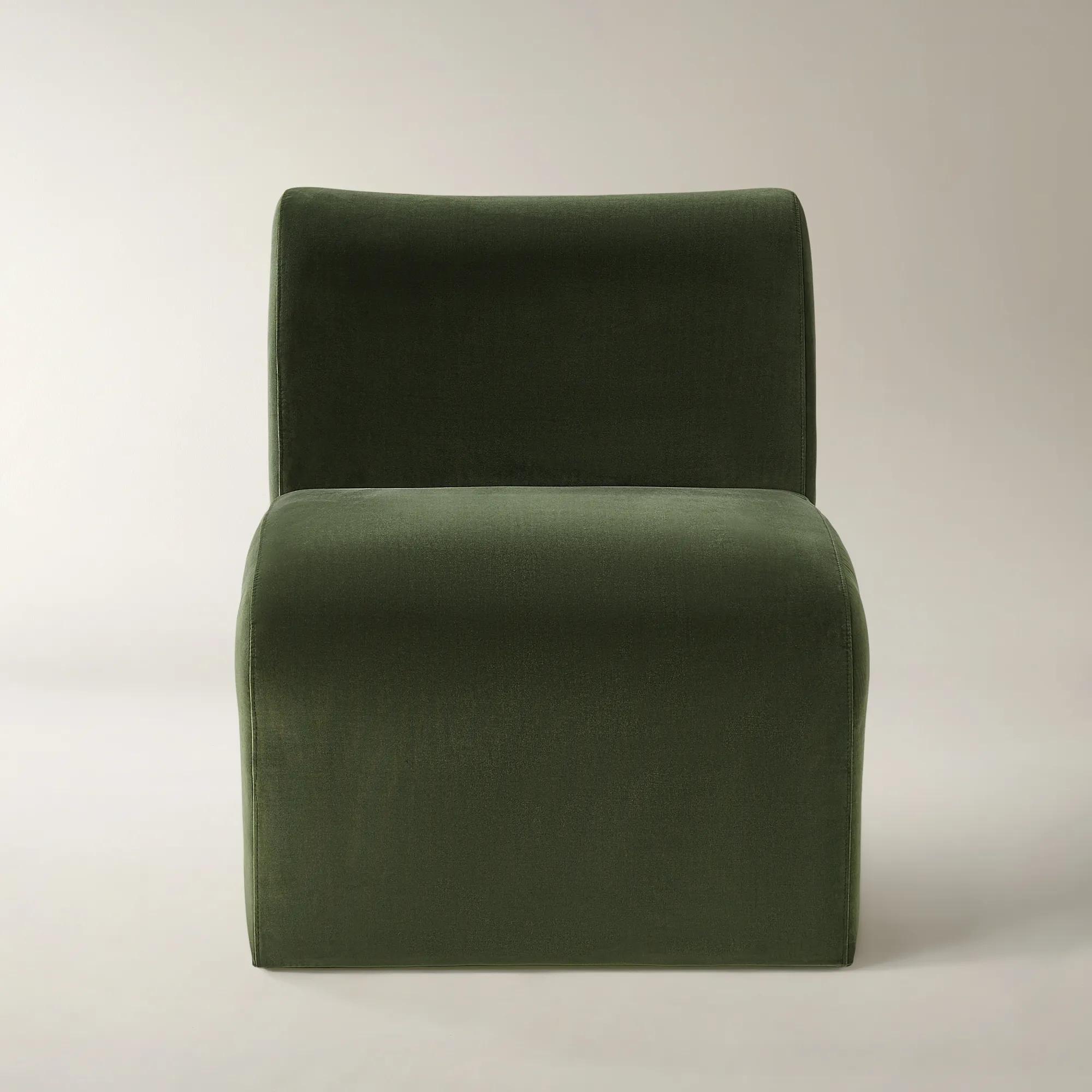 Cora Velvet Accent Chair - Jade Green