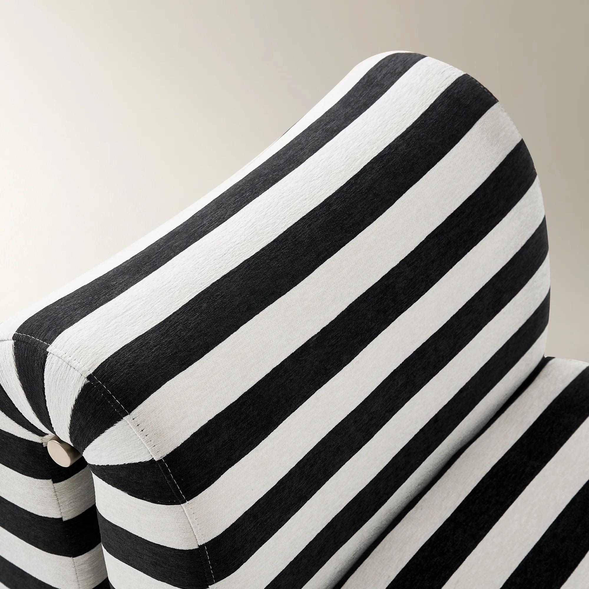 Cora Performance Chenille Accent Chair - Stripe