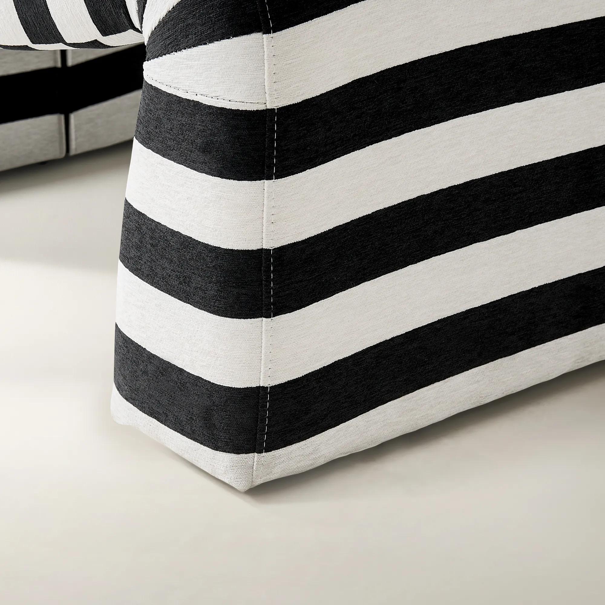 Cora Performance Chenille Accent Chair - Stripe