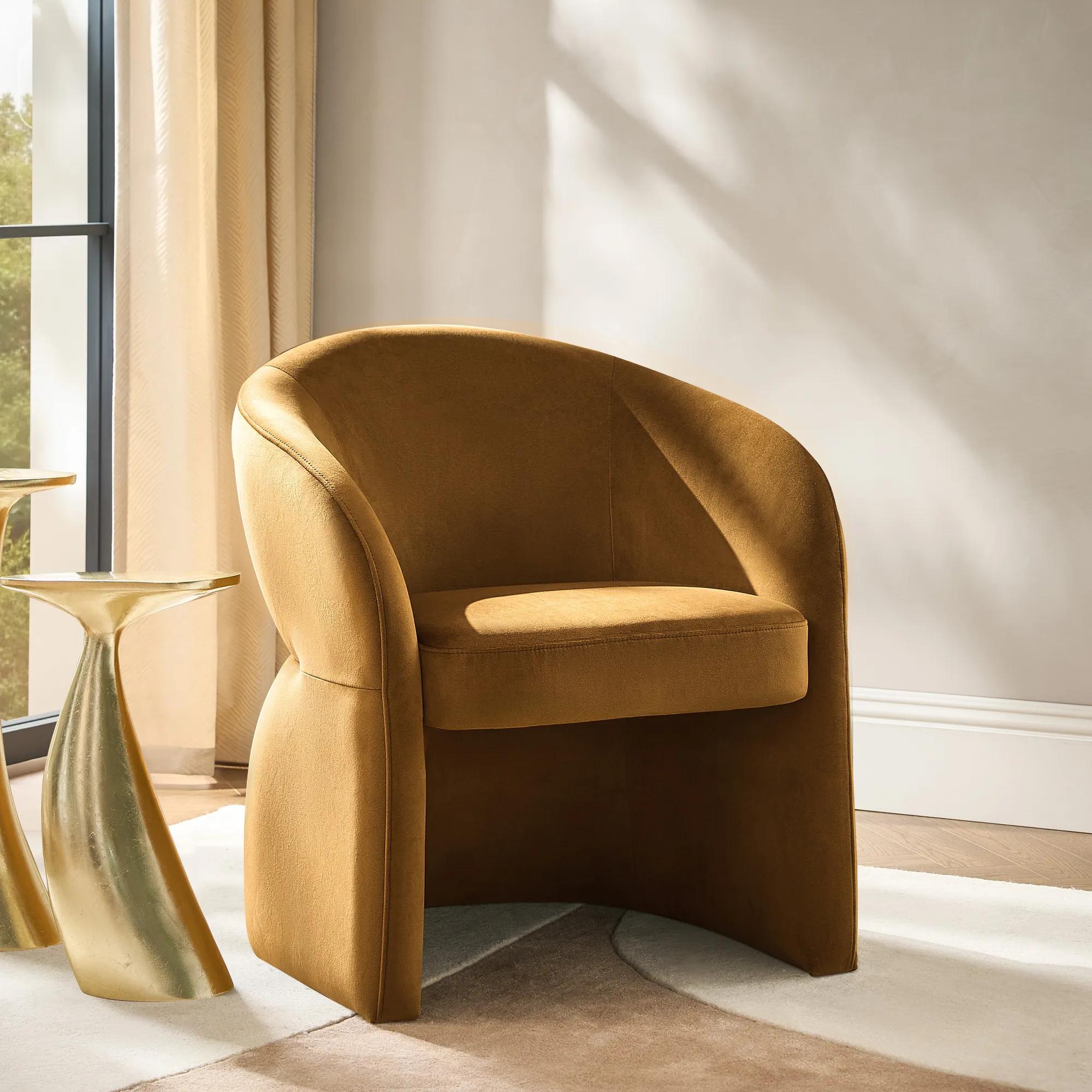 Sierra Velvet Chair - Roasted Pecan