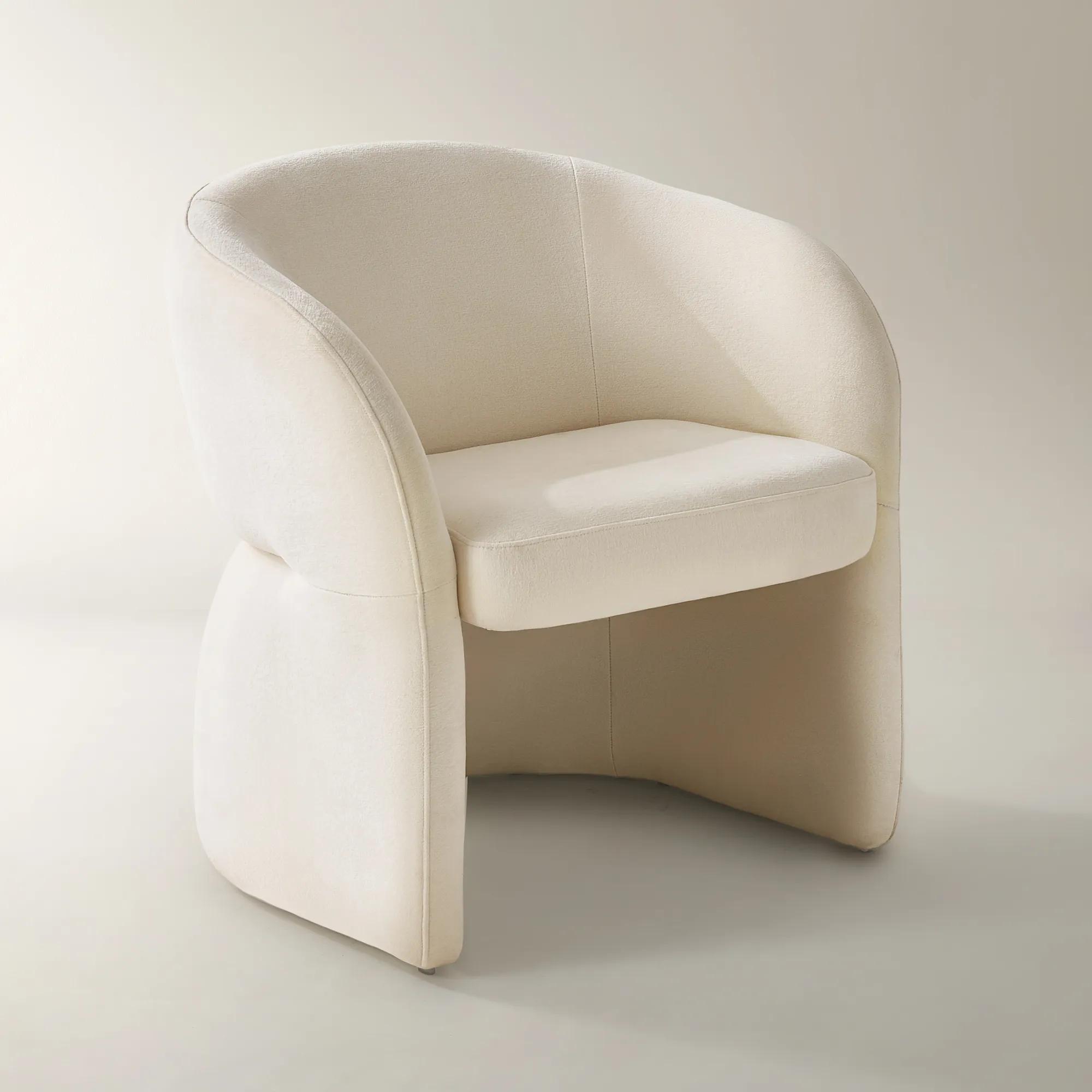Sierra Velvet Chair - Oatmeal