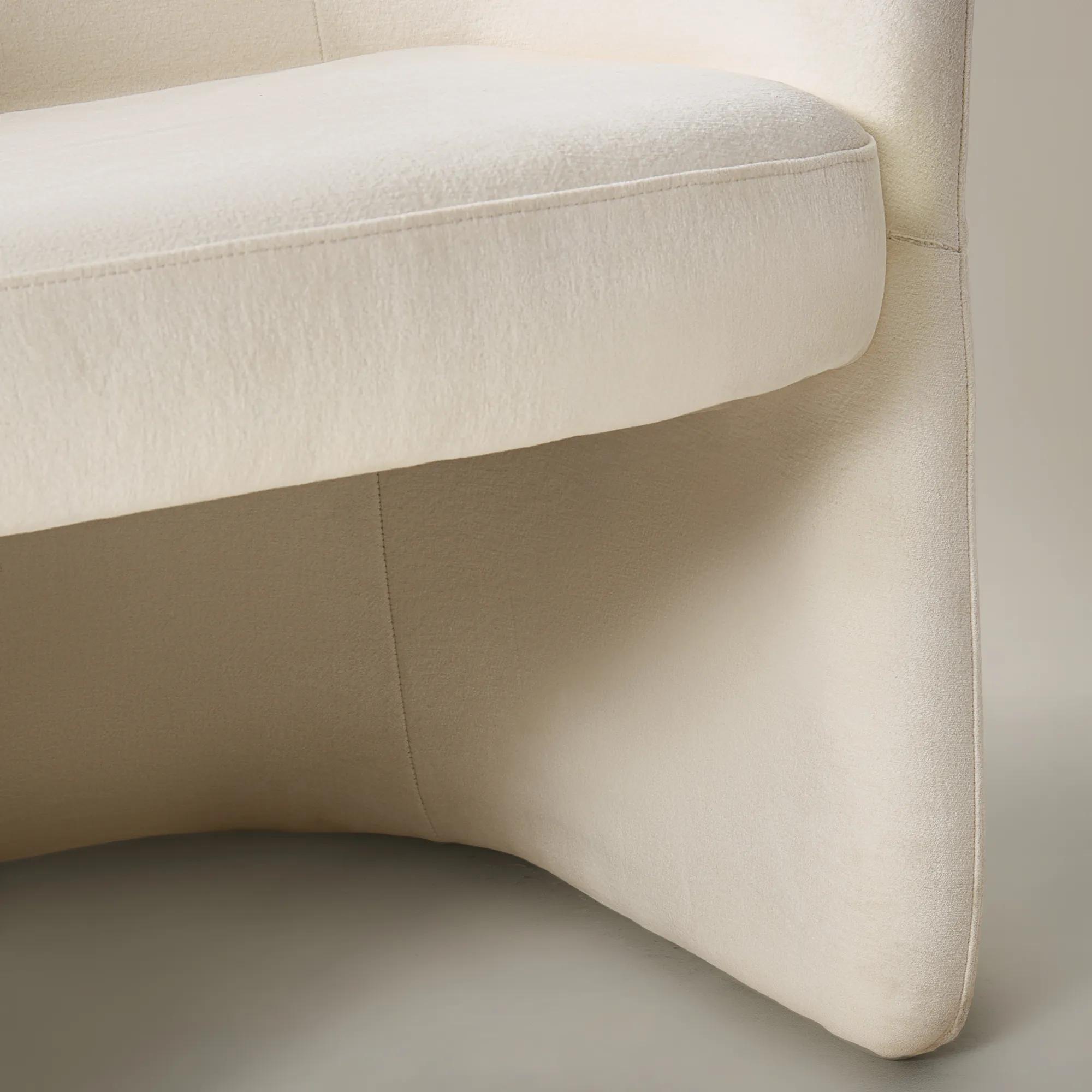 Sierra Velvet Chair - Oatmeal