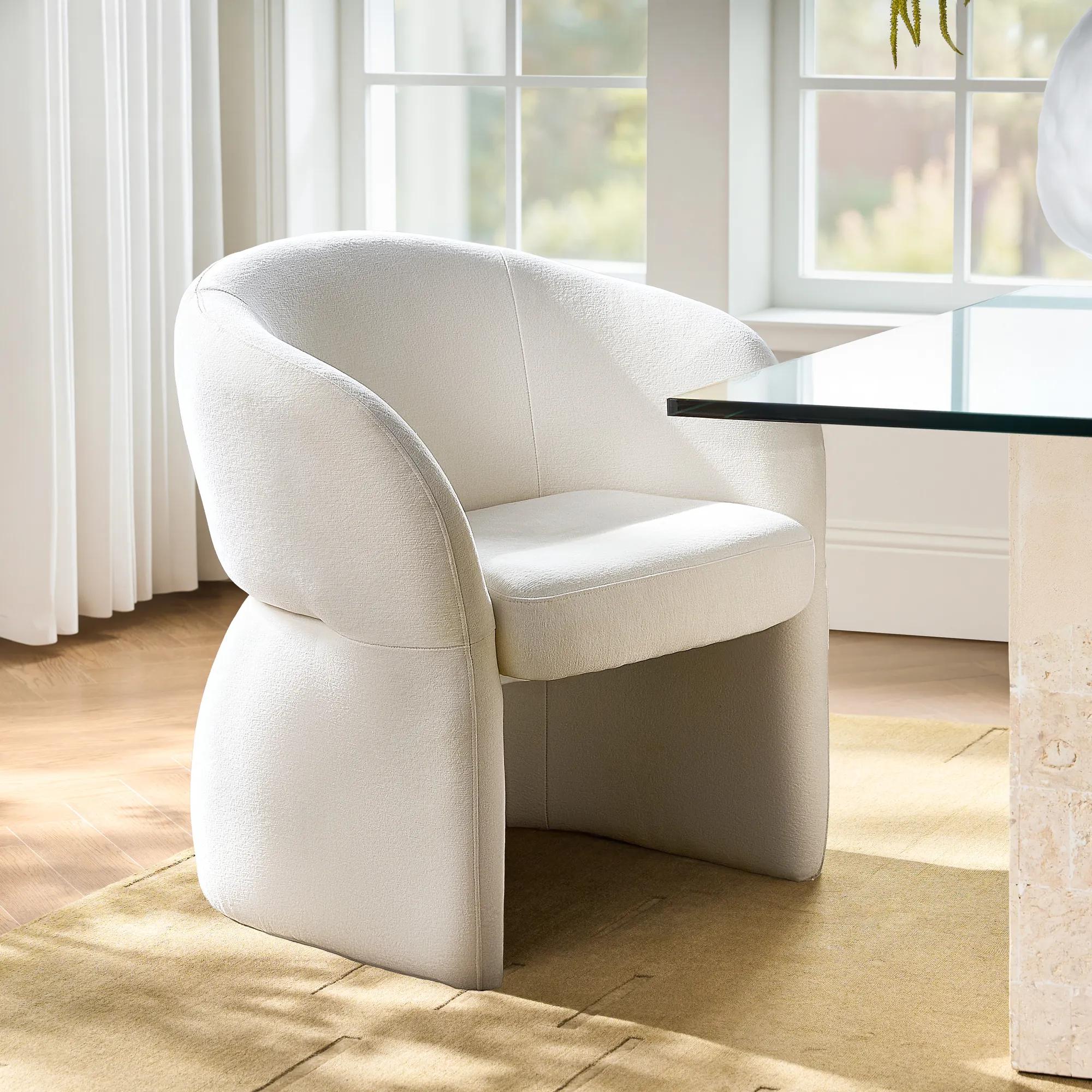 Sierra Velvet Chair - Oatmeal