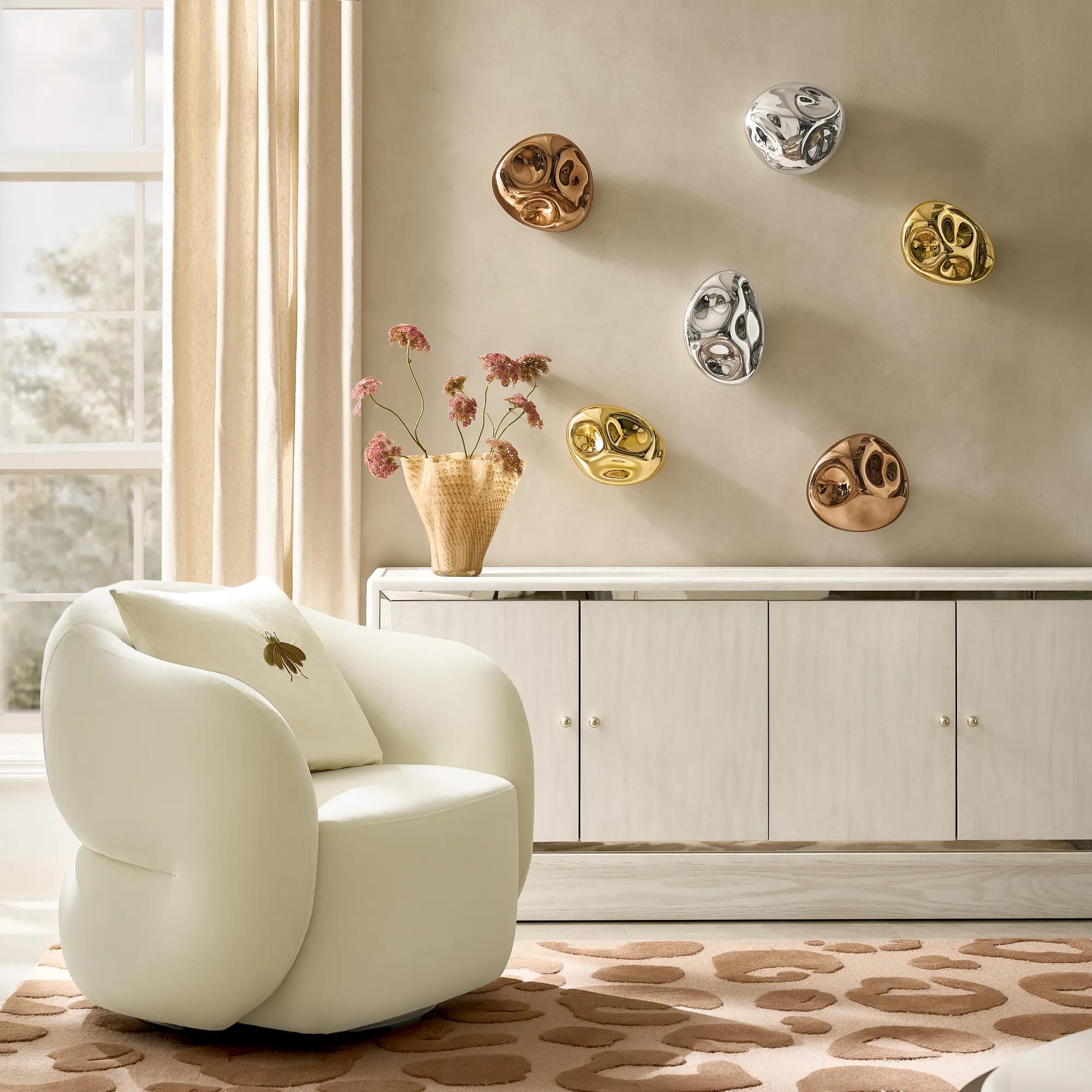 Sierra Cloud Velvet Swivel Accent Chair