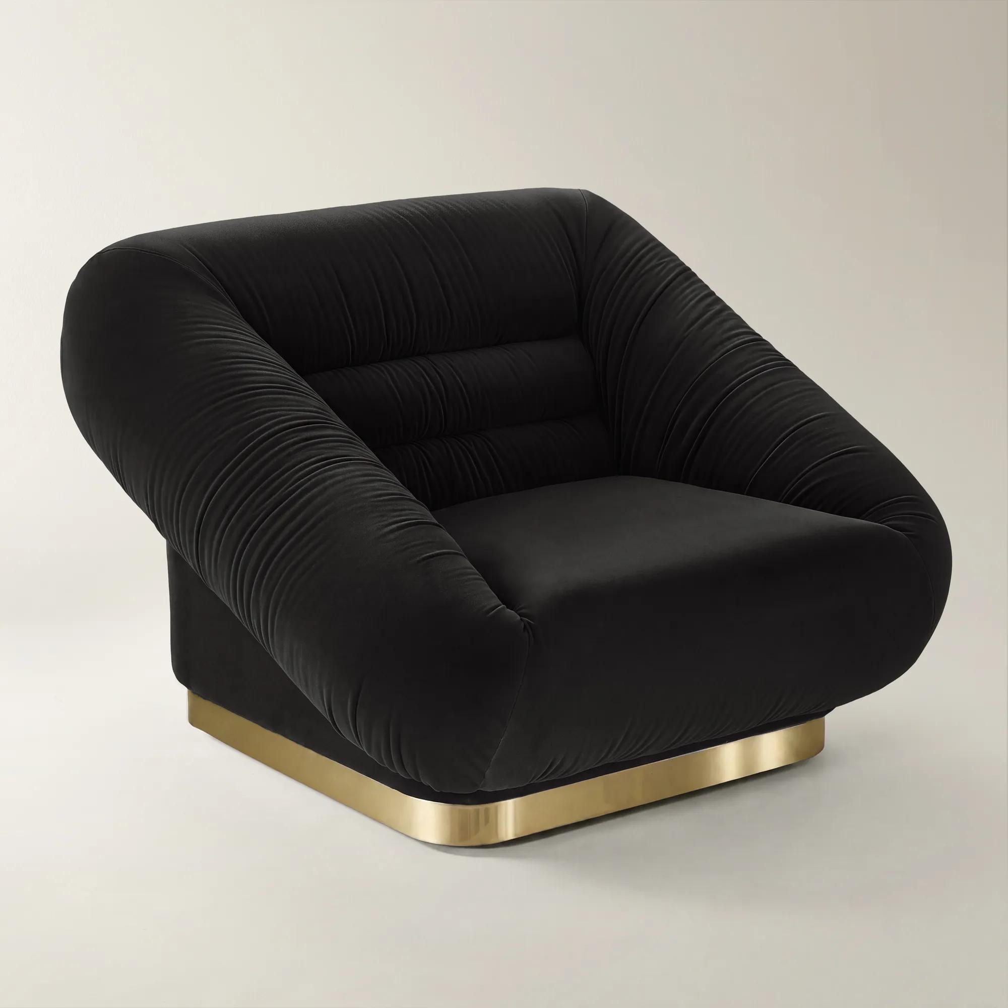 Dover Charcoal Velvet Swivel Accent Chair | Z Gallerie