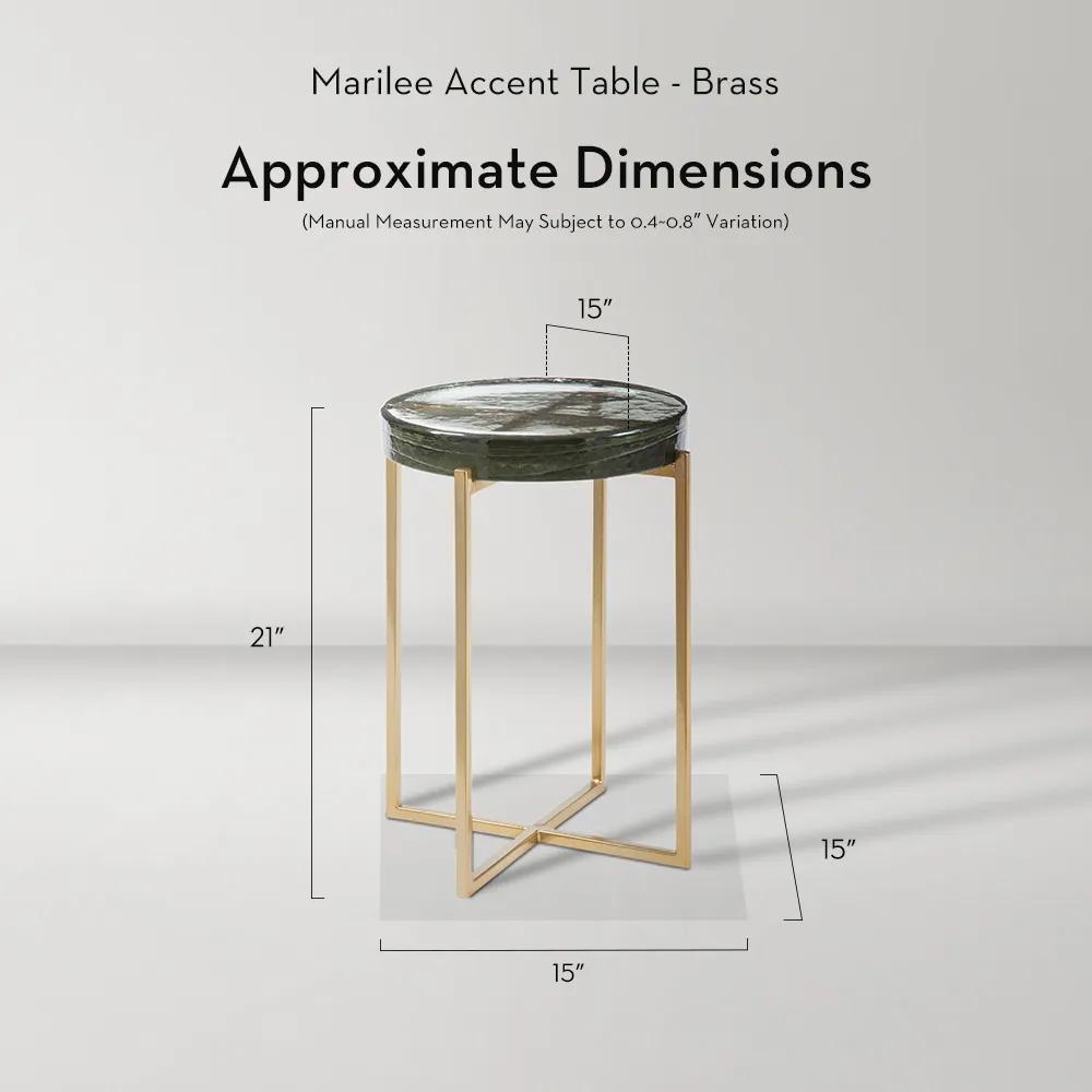 Marilee Accent Table - Brass