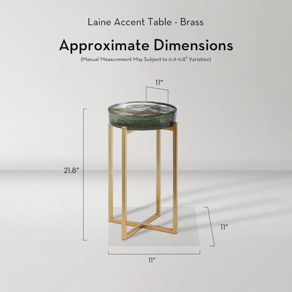 Laine Accent Table - Brass