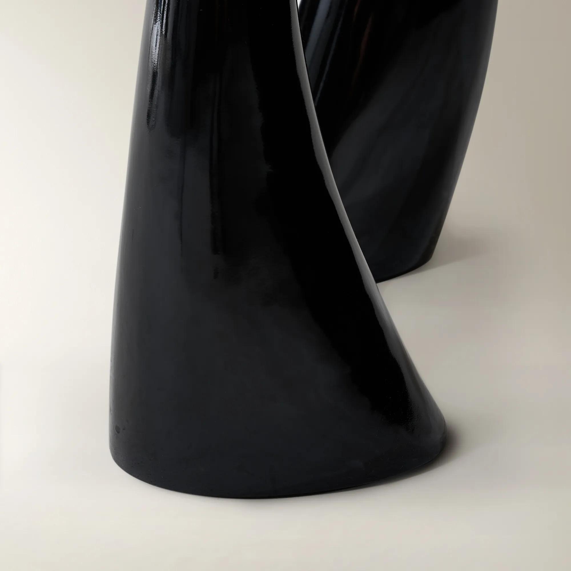 Thalia Side Table Set of 2 (8"-12.5") - Glossy Black