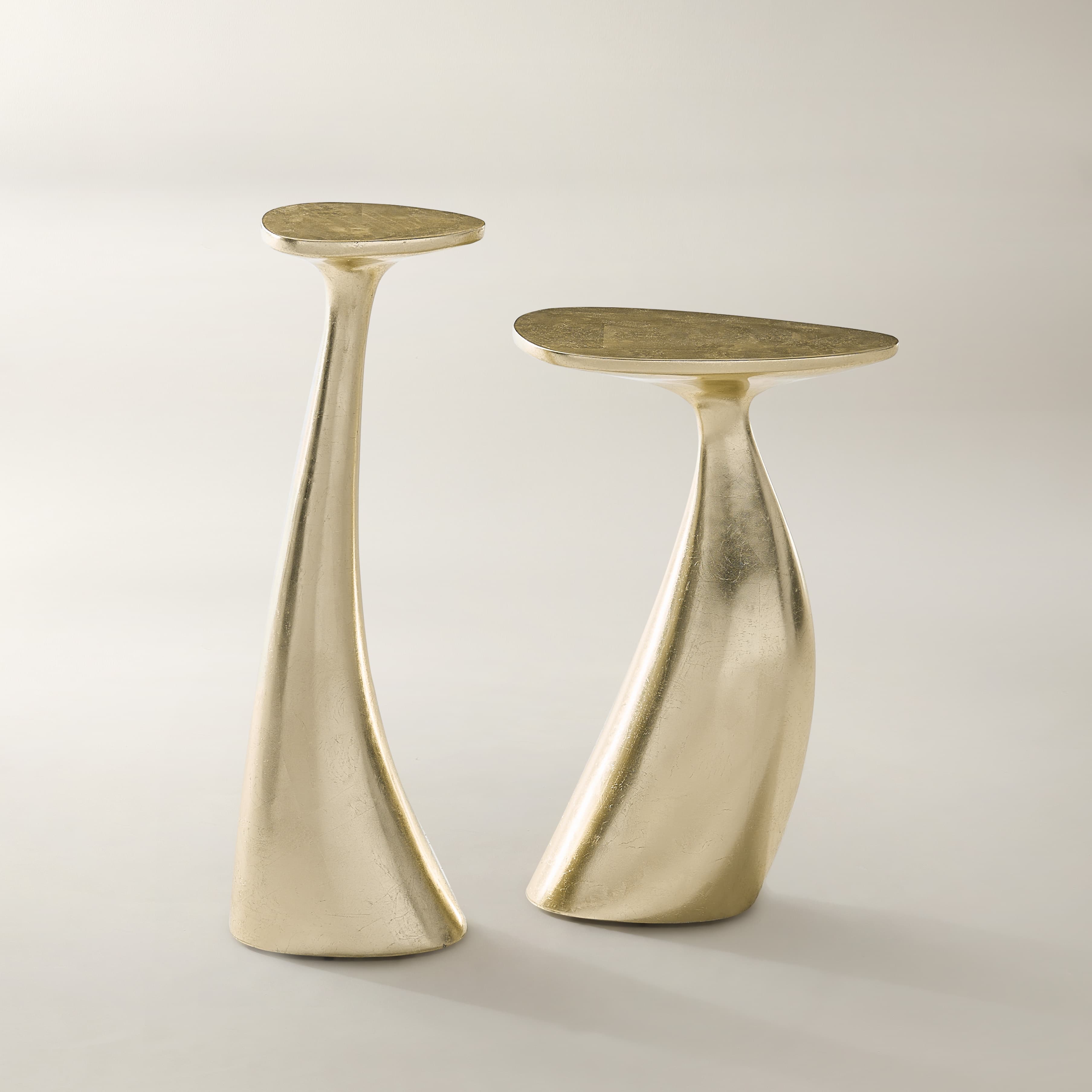 Thalia Side Table Set of 2 (8"-12.5") - Gold Leaf