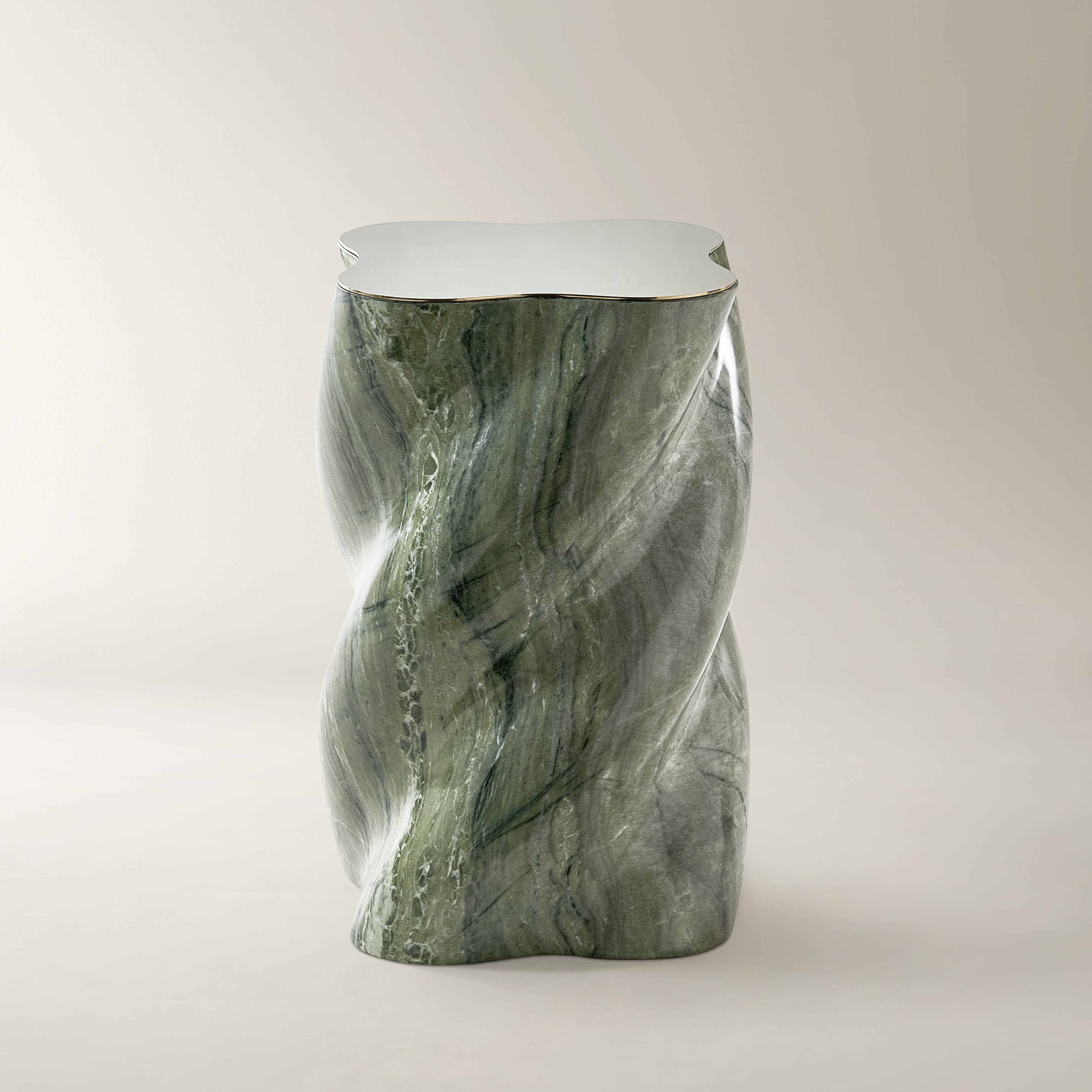 Vega Side Table (13.8") - Malachite Green