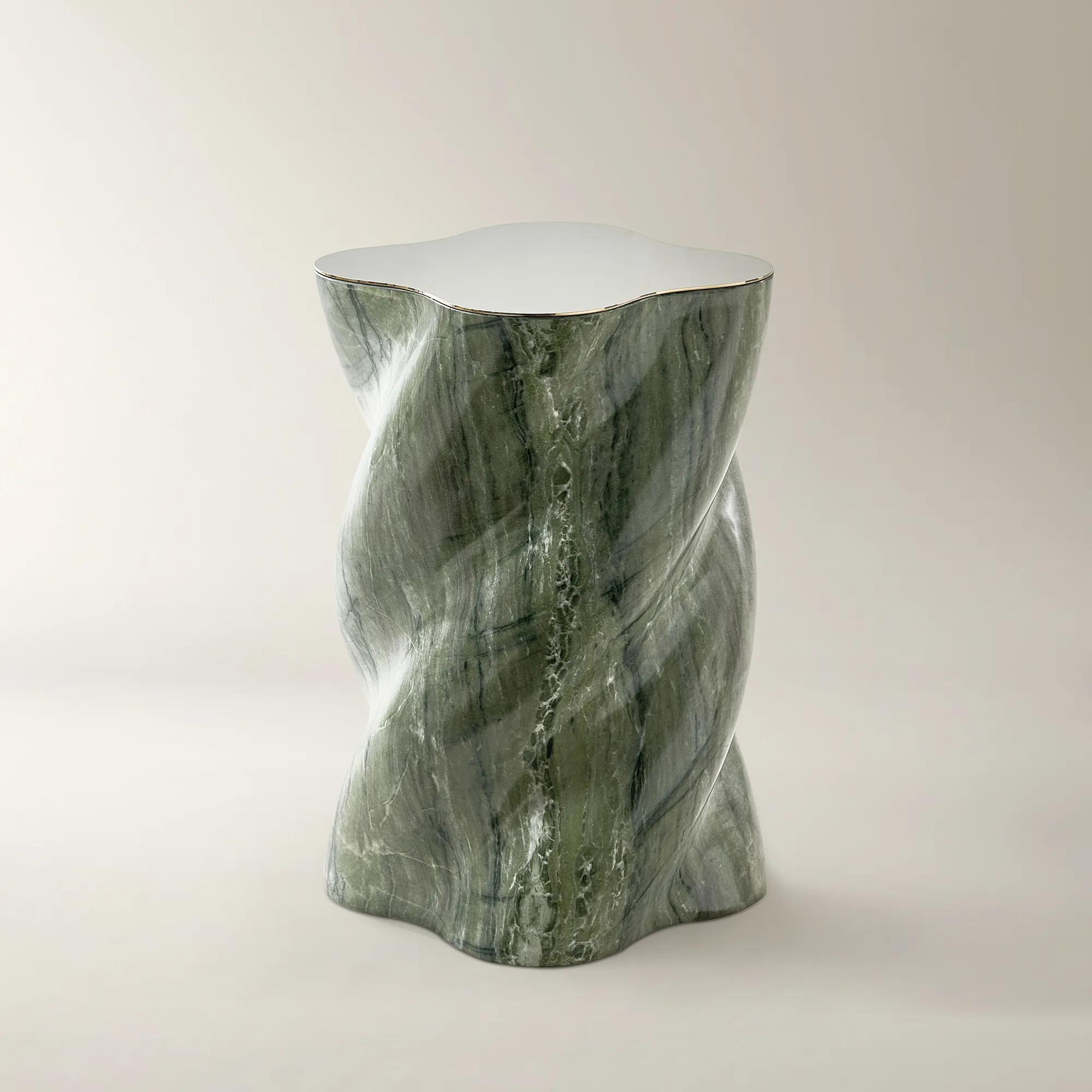 Vega Side Table (13.8") - Malachite Green