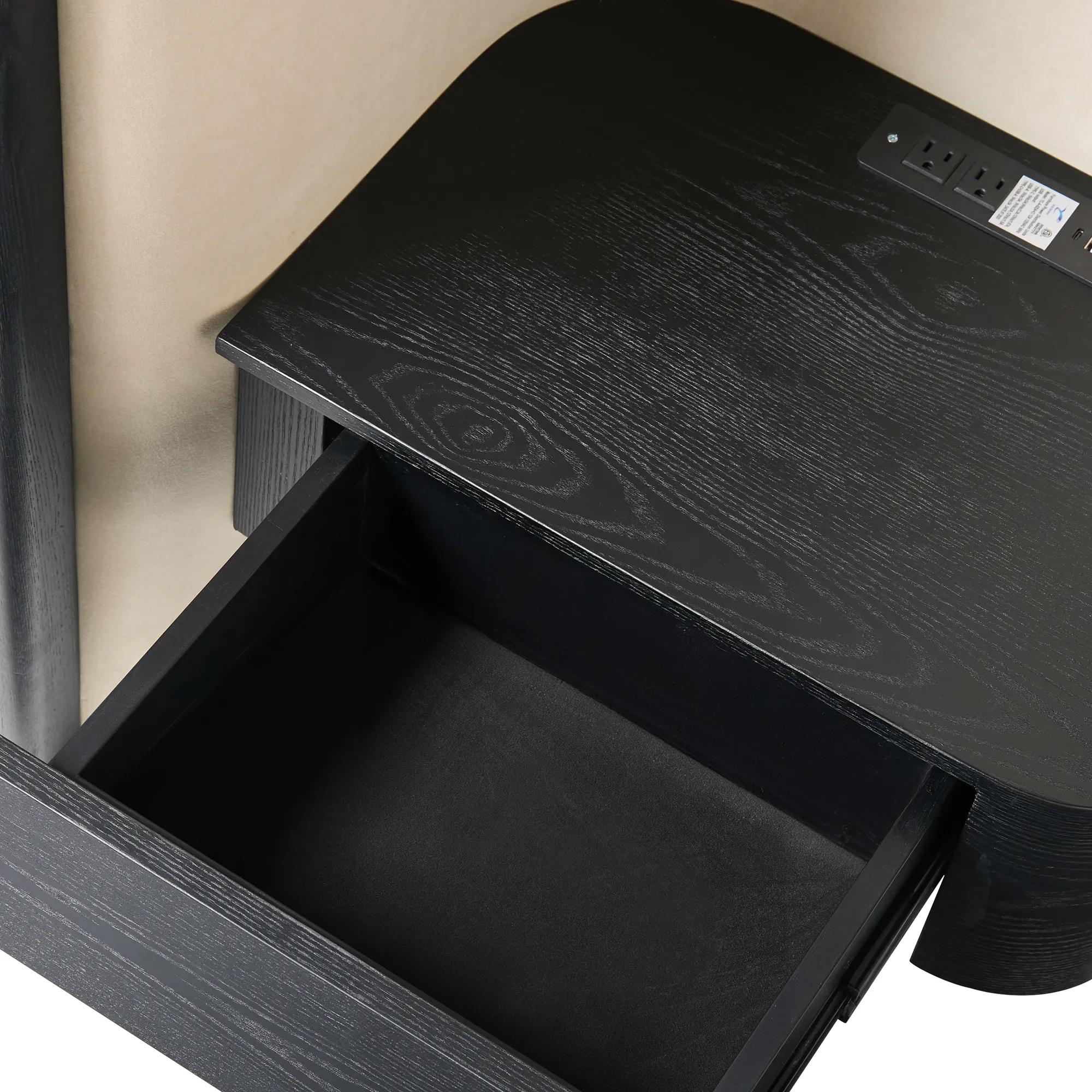 Sierra Bed With Nightstands - Oatmeal