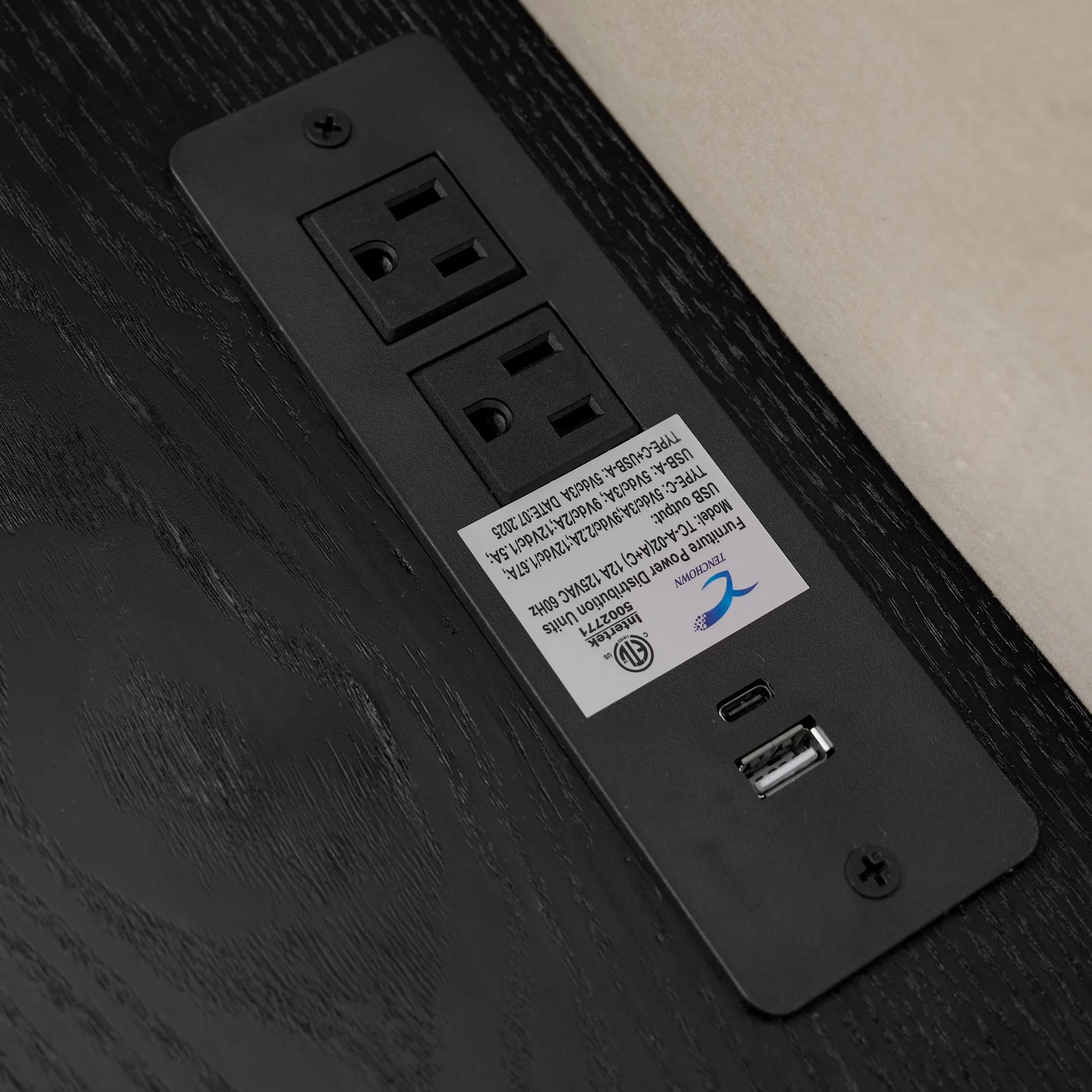 Sierra Bed With Nightstands - Oatmeal