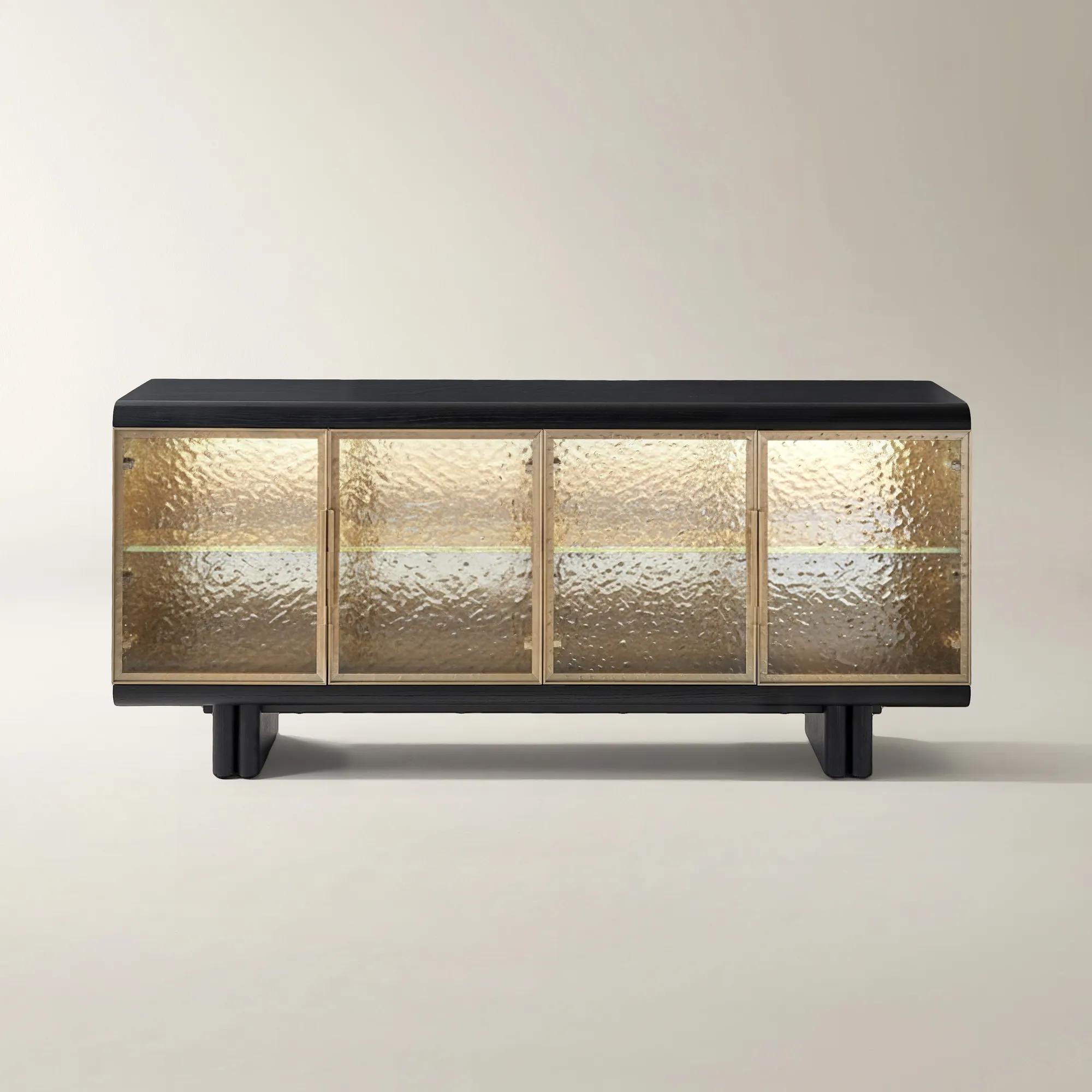 Eleanor Wavy Glass 4-Door Buffet (72")  
