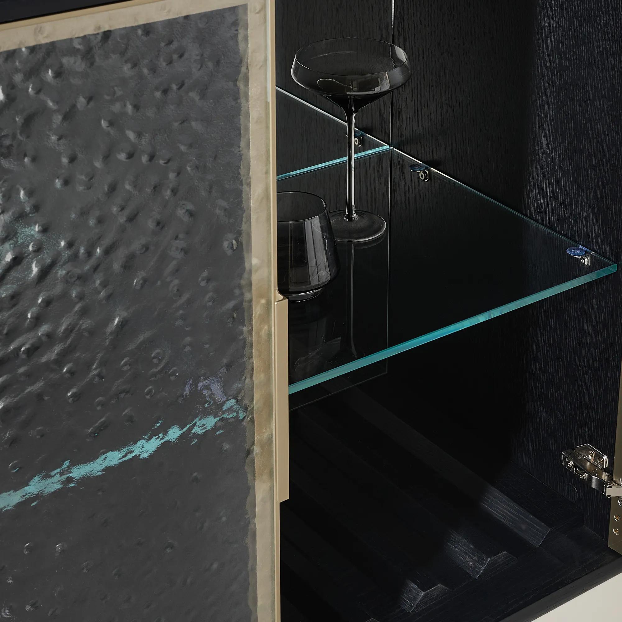 Eleanor Wavy Glass 2-Door Buffet (38")