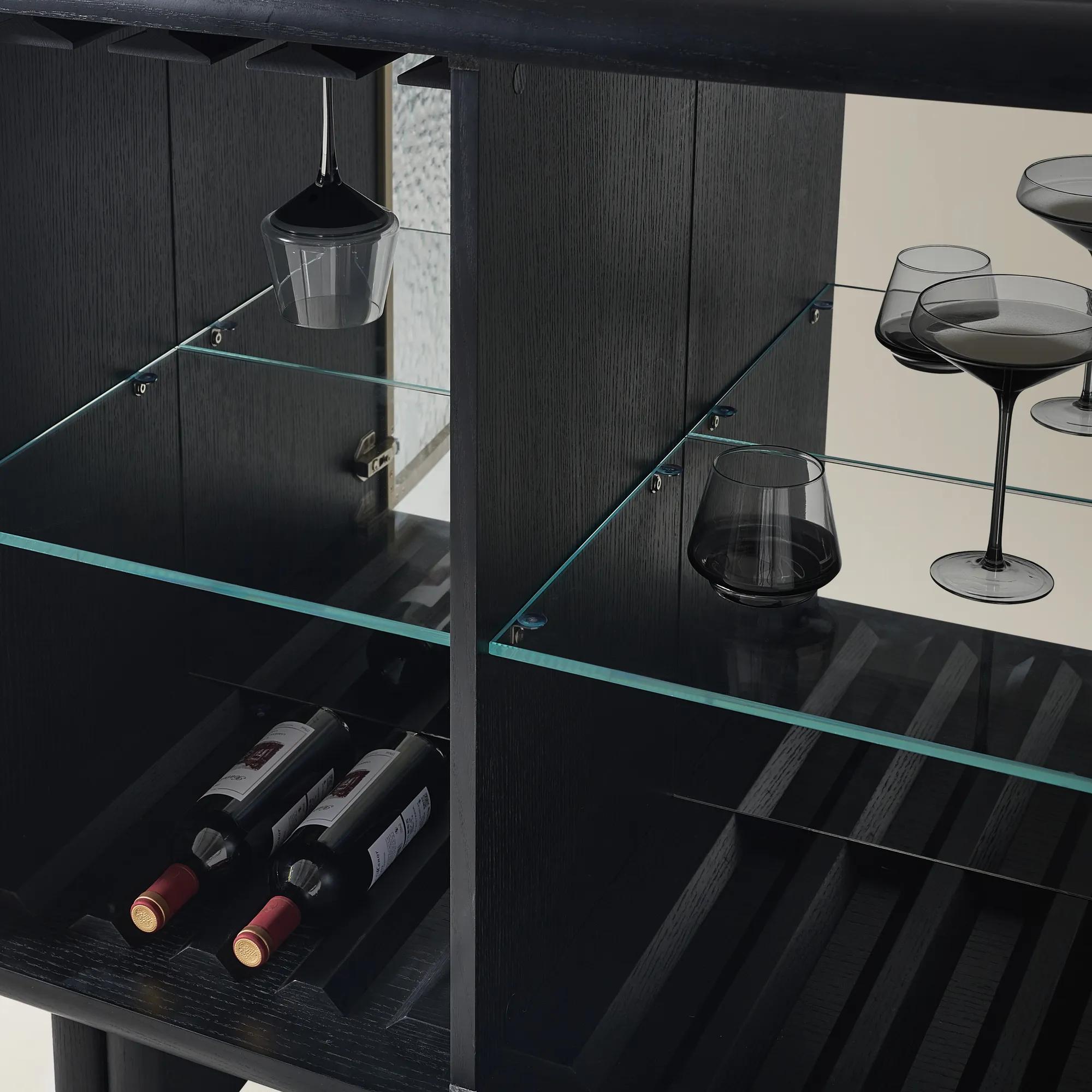 Eleanor Wavy Glass 2-Door Buffet (38")