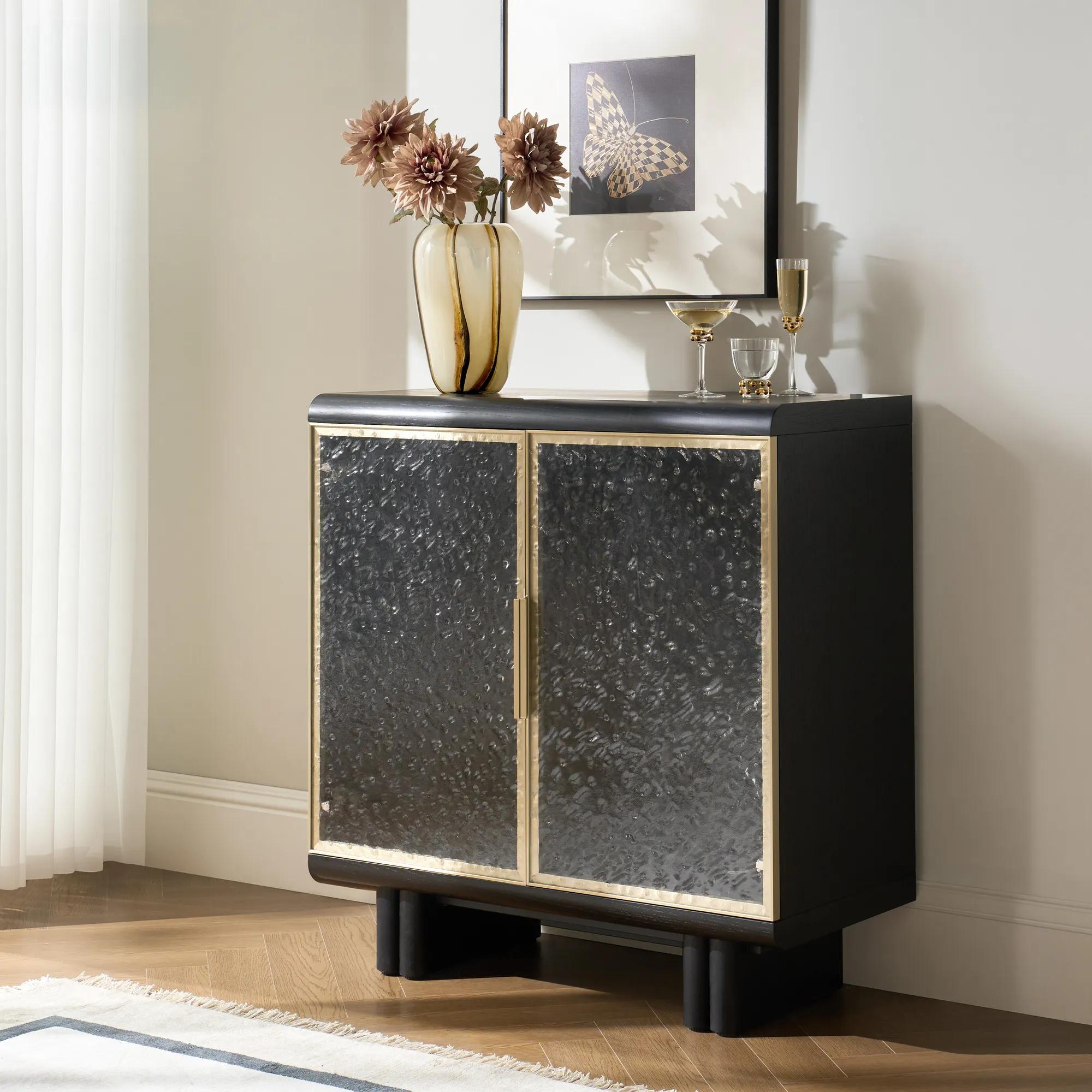 Eleanor Wavy Glass 2-Door Buffet (38")