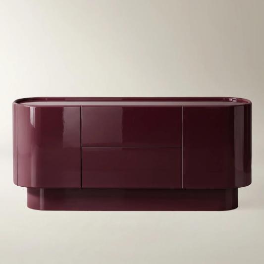 Velar Lacquered Ox Blood Buffet (70")