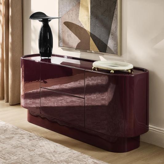 Velar Lacquered Ox Blood Buffet (70")