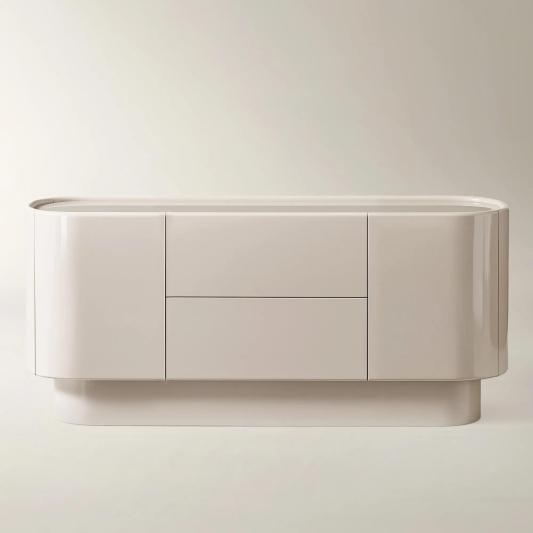 Velar Lacquered Turtle Dove Buffet (70")