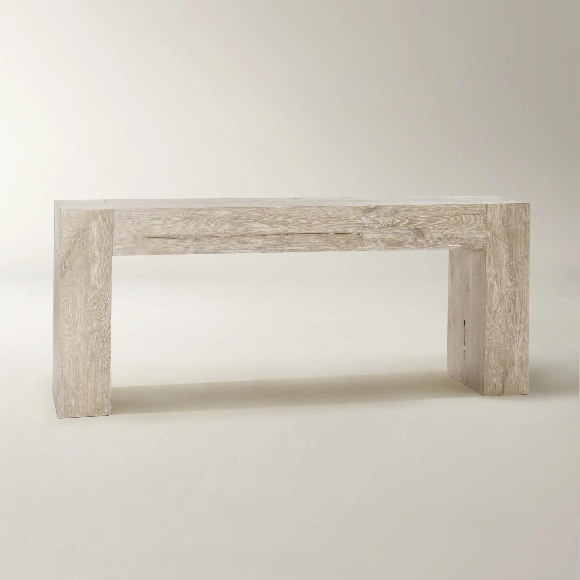 Bristol Reclaimed Oak 72" Console Table - Aged Cream