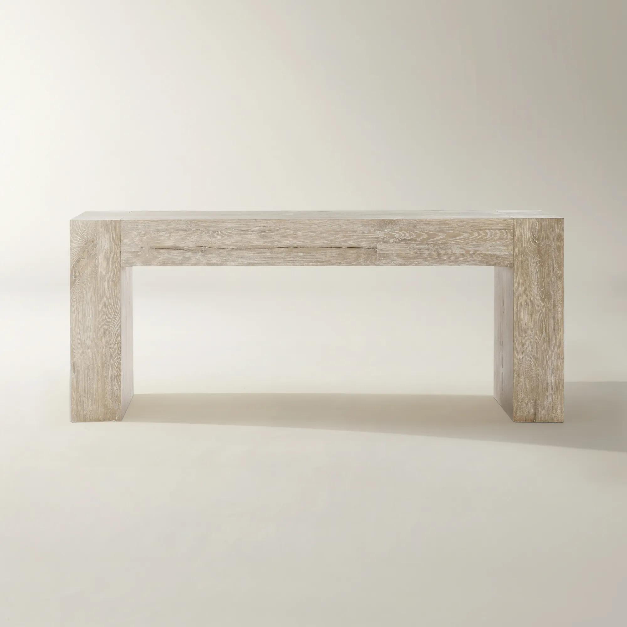 Bristol Reclaimed Oak 72" Console Table - Aged Cream