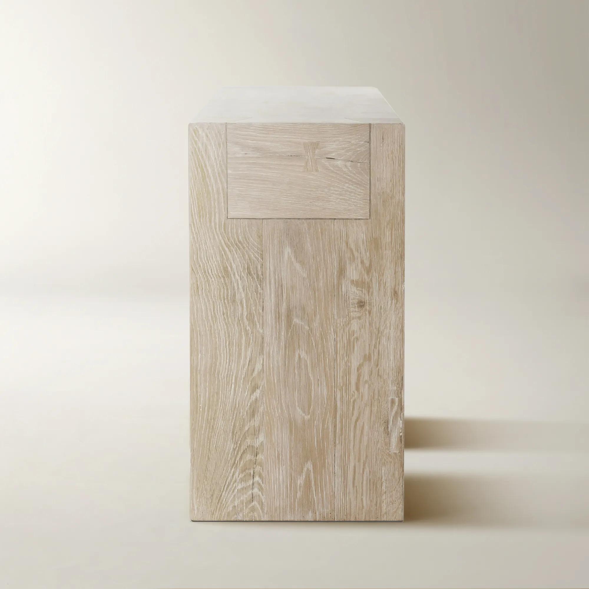 Bristol Reclaimed Oak 72" Console Table - Aged Cream