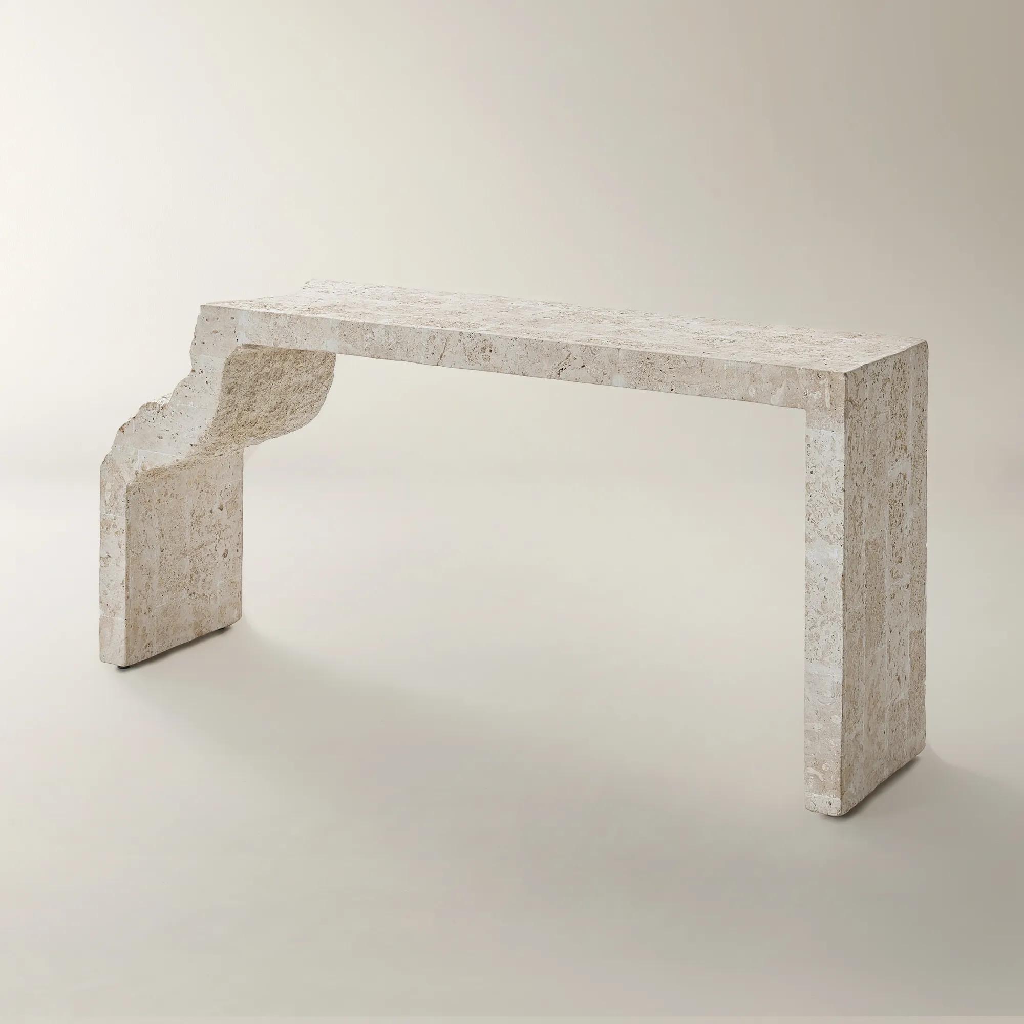 Cairo Mactan Stone Console Table ( 63")