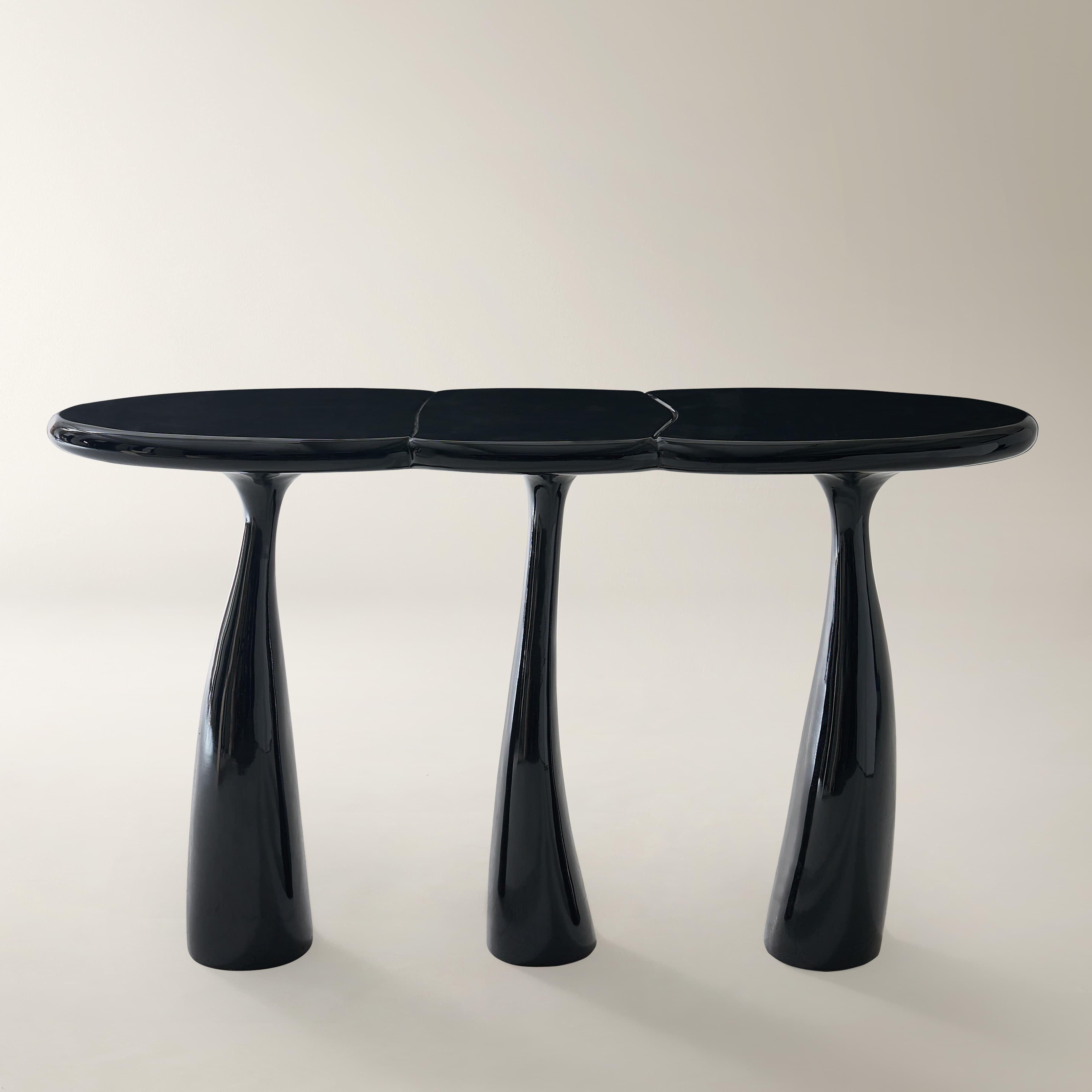 Thalia Console Table (52.4") - Glossy Black