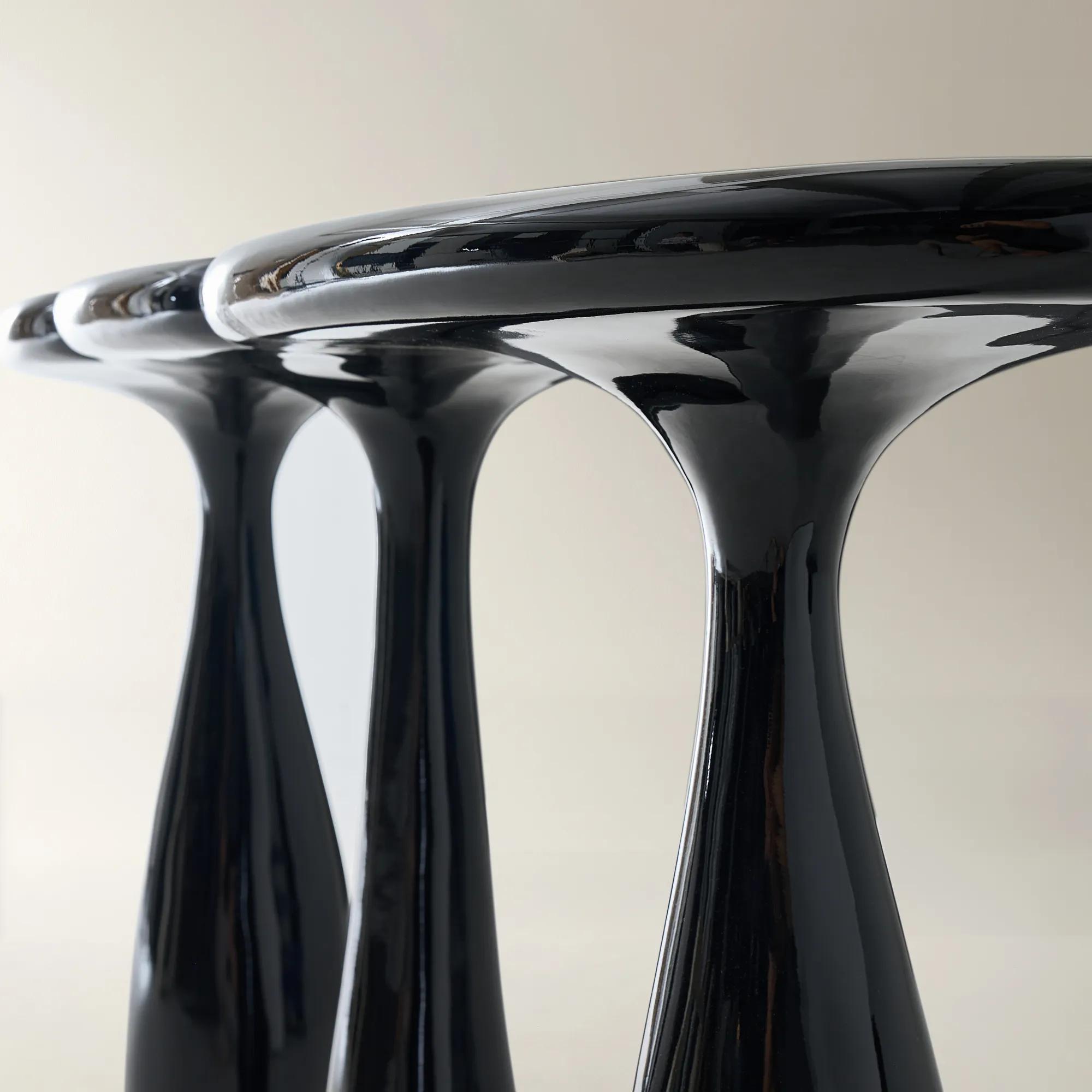 Thalia Console Table (52.4") - Glossy Black