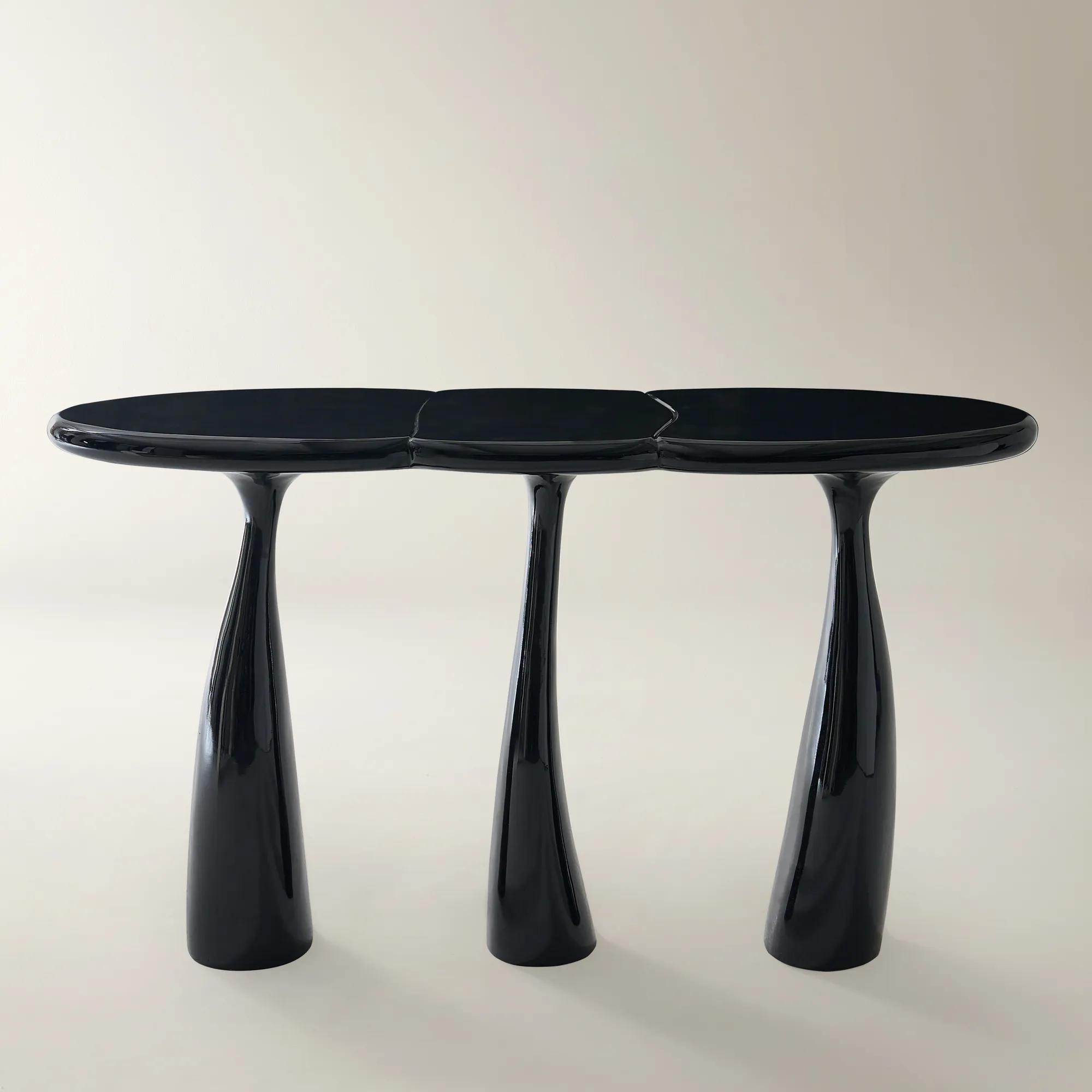 Thalia Console Table (52.4") - Glossy Black