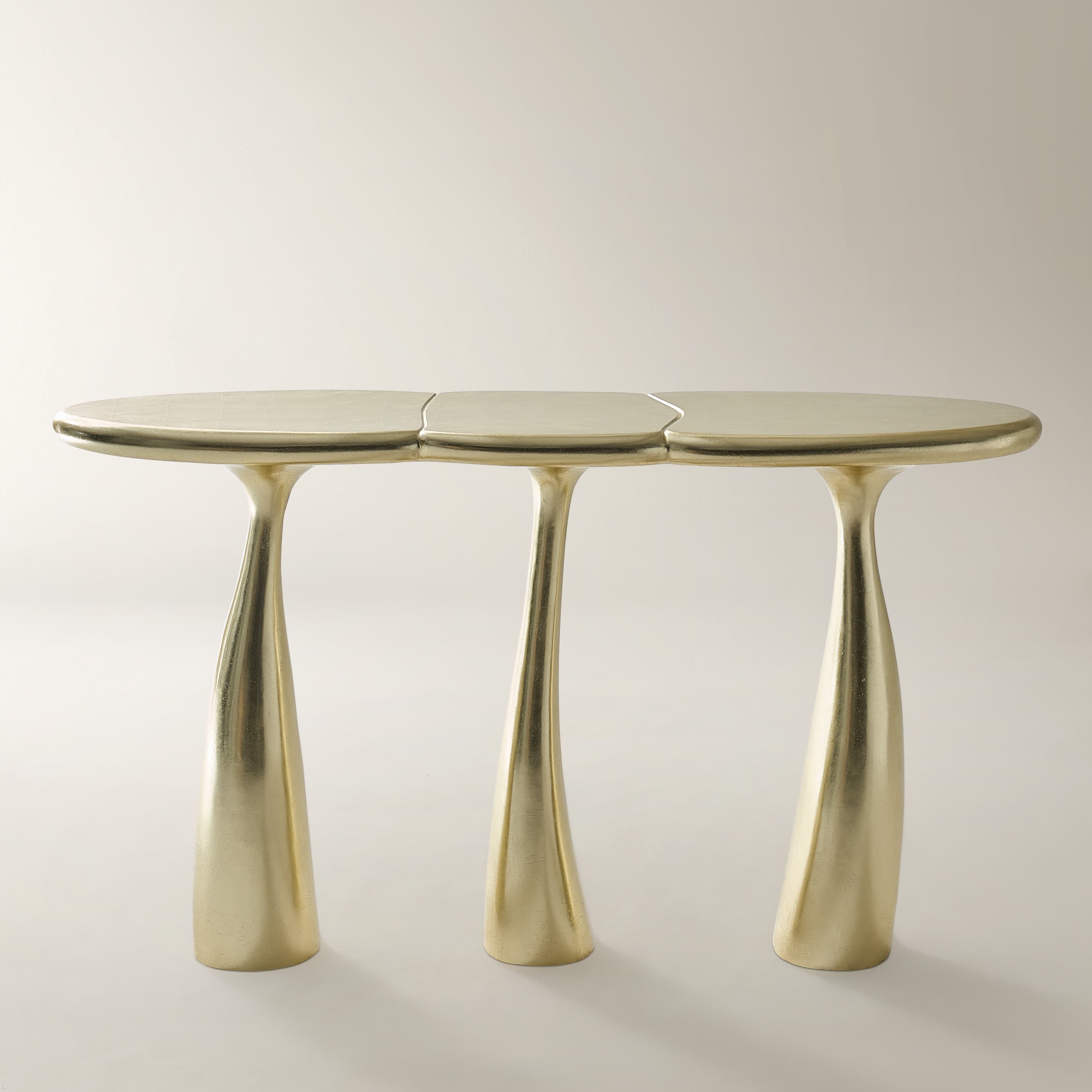 Thalia Console Table (52.4") - Gold Leaf