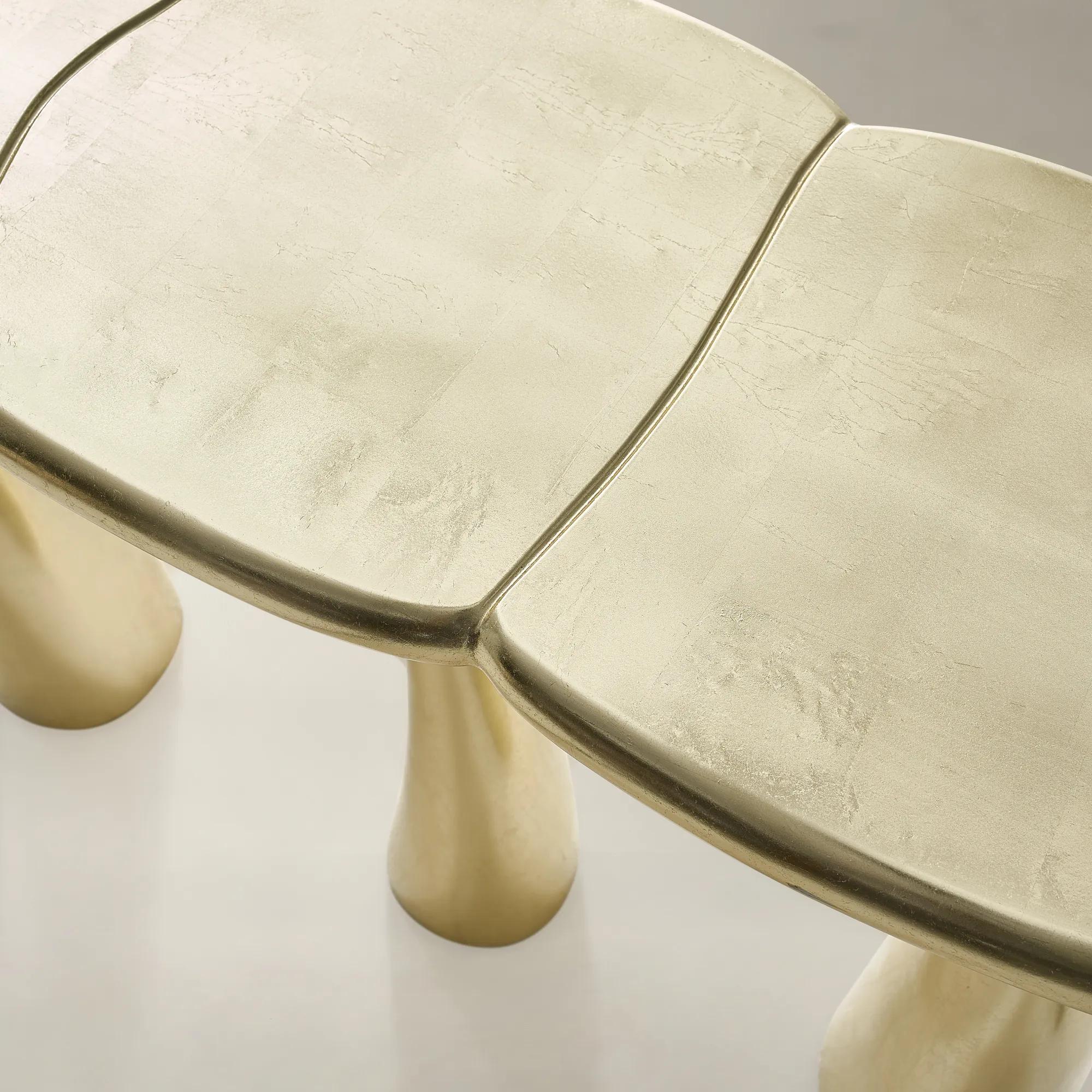 Thalia Console Table (52.4") - Gold Leaf