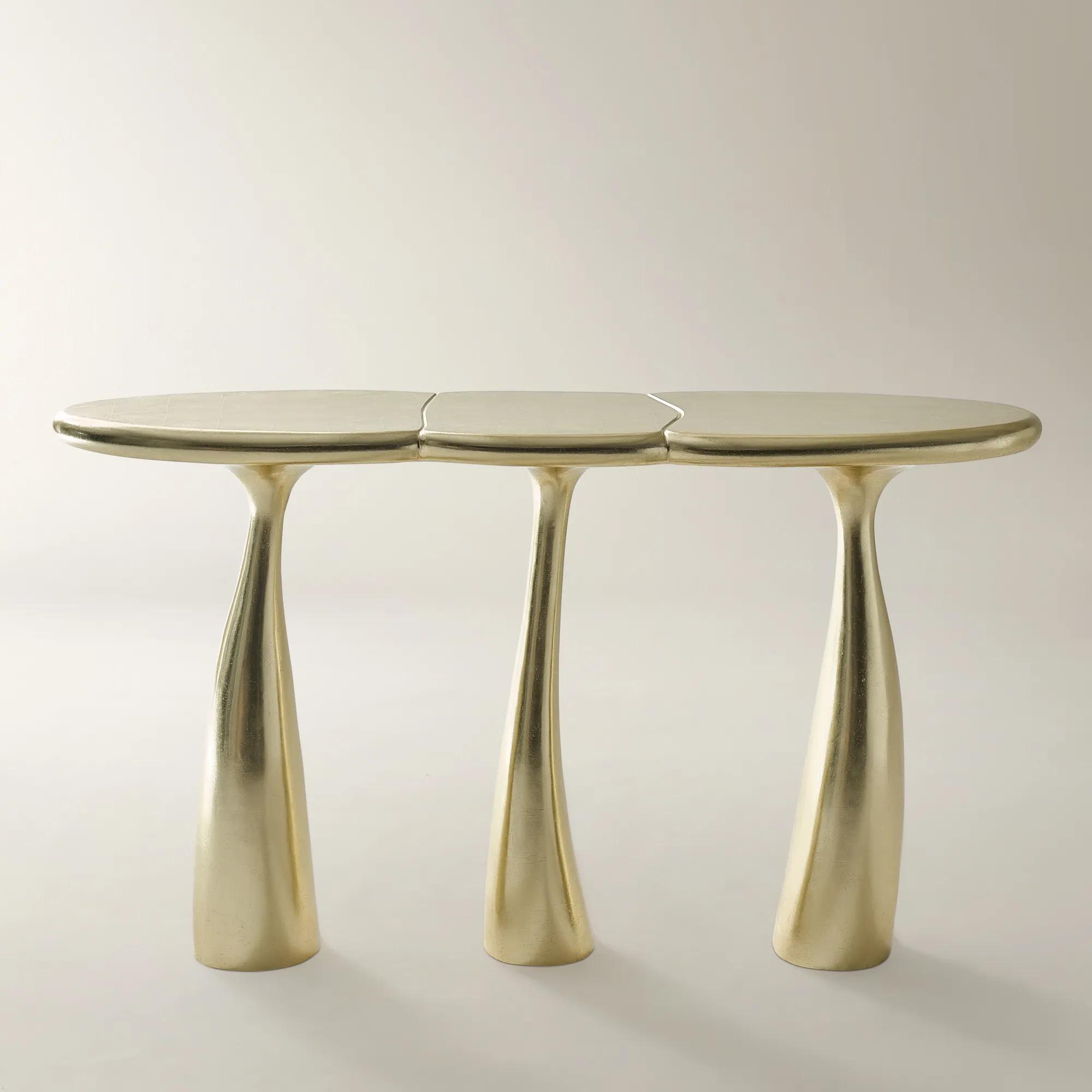 Thalia Console Table (52.4") - Gold Leaf