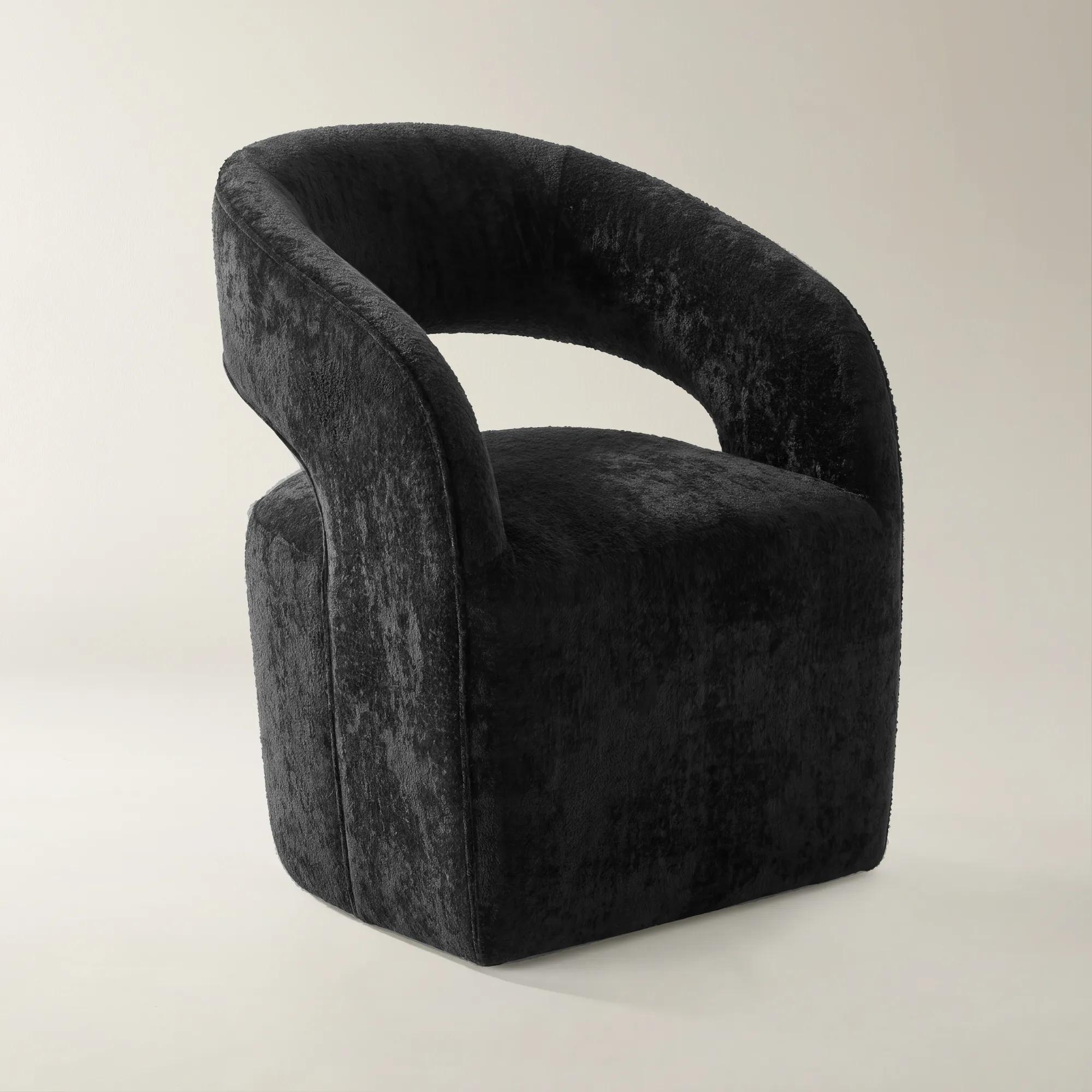 Harrison Charcoal Chenille Dining Chair