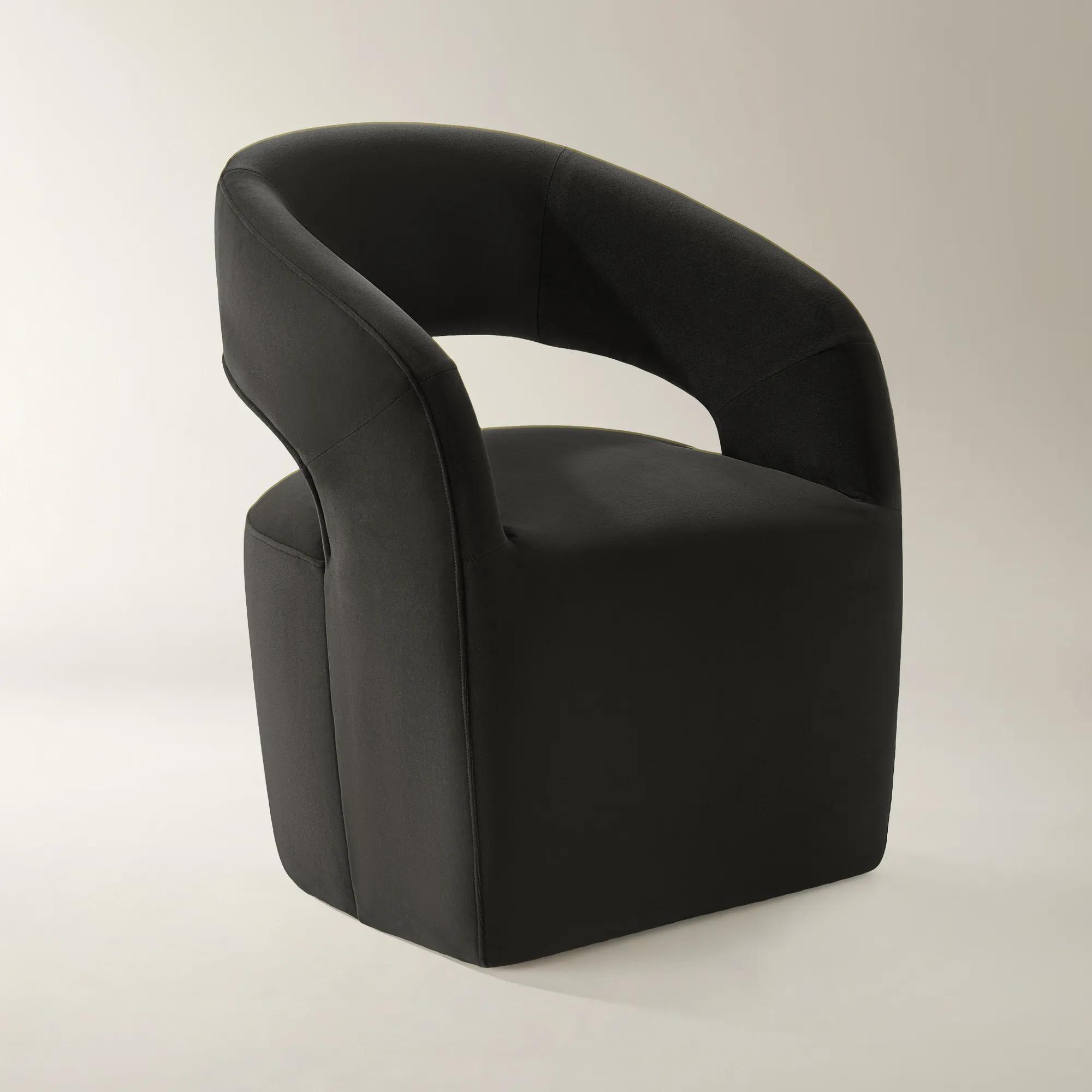 Harrison Charcoal Velvet Dining Chair