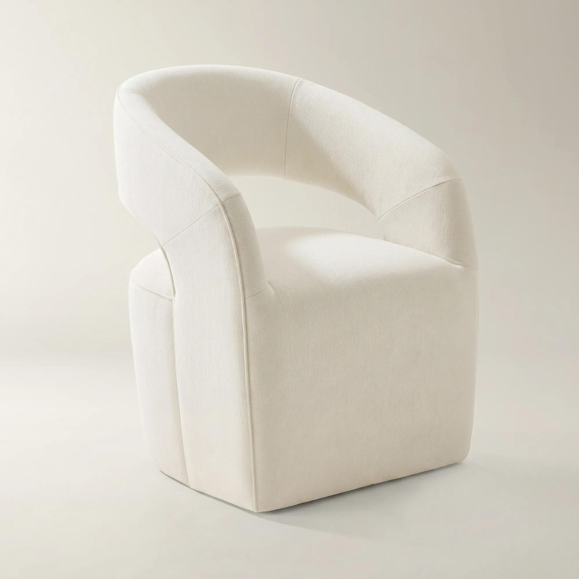 Harrison Ivory Performance Chenille Dining Chair