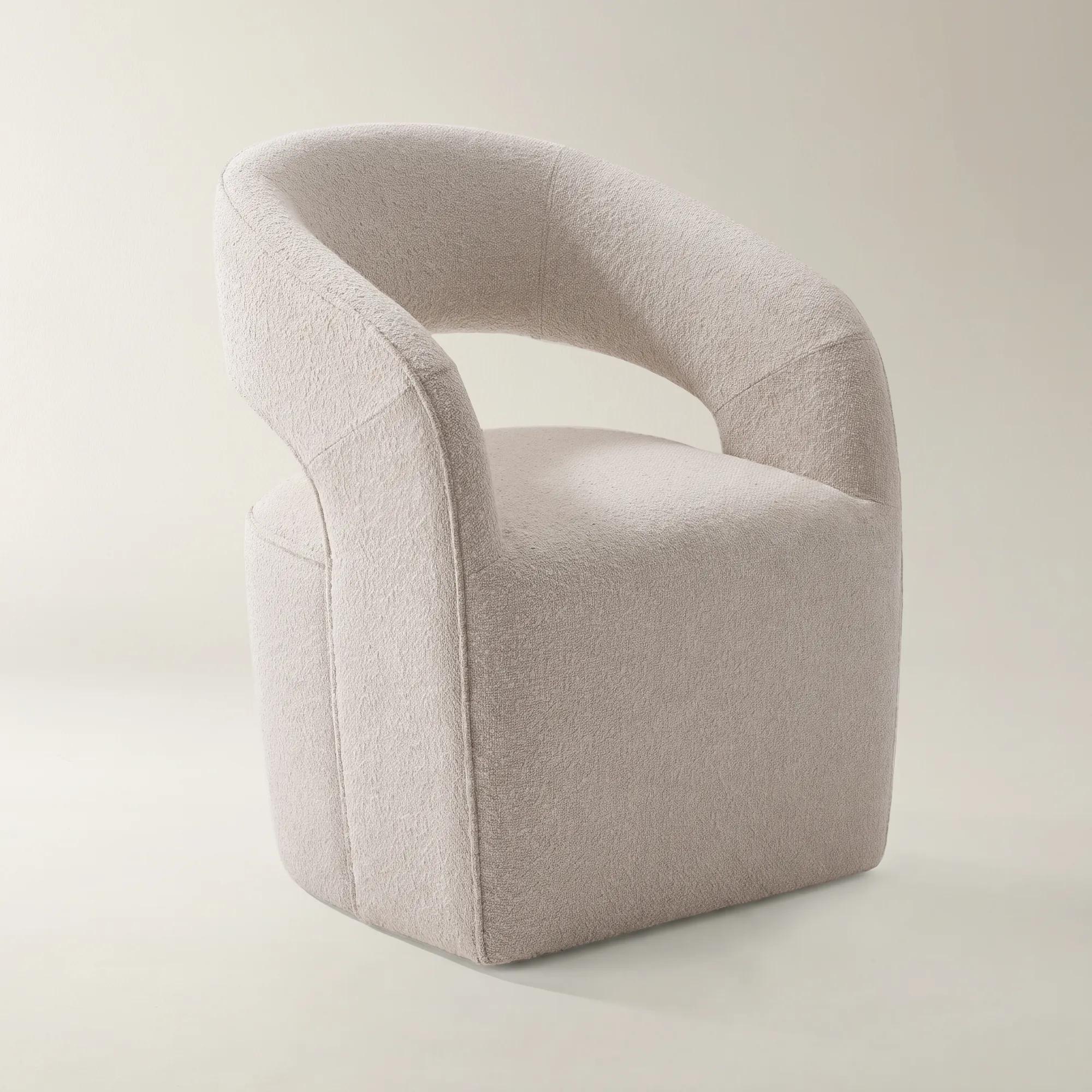 Harrison Ivory Performance Boucle Dining Chair