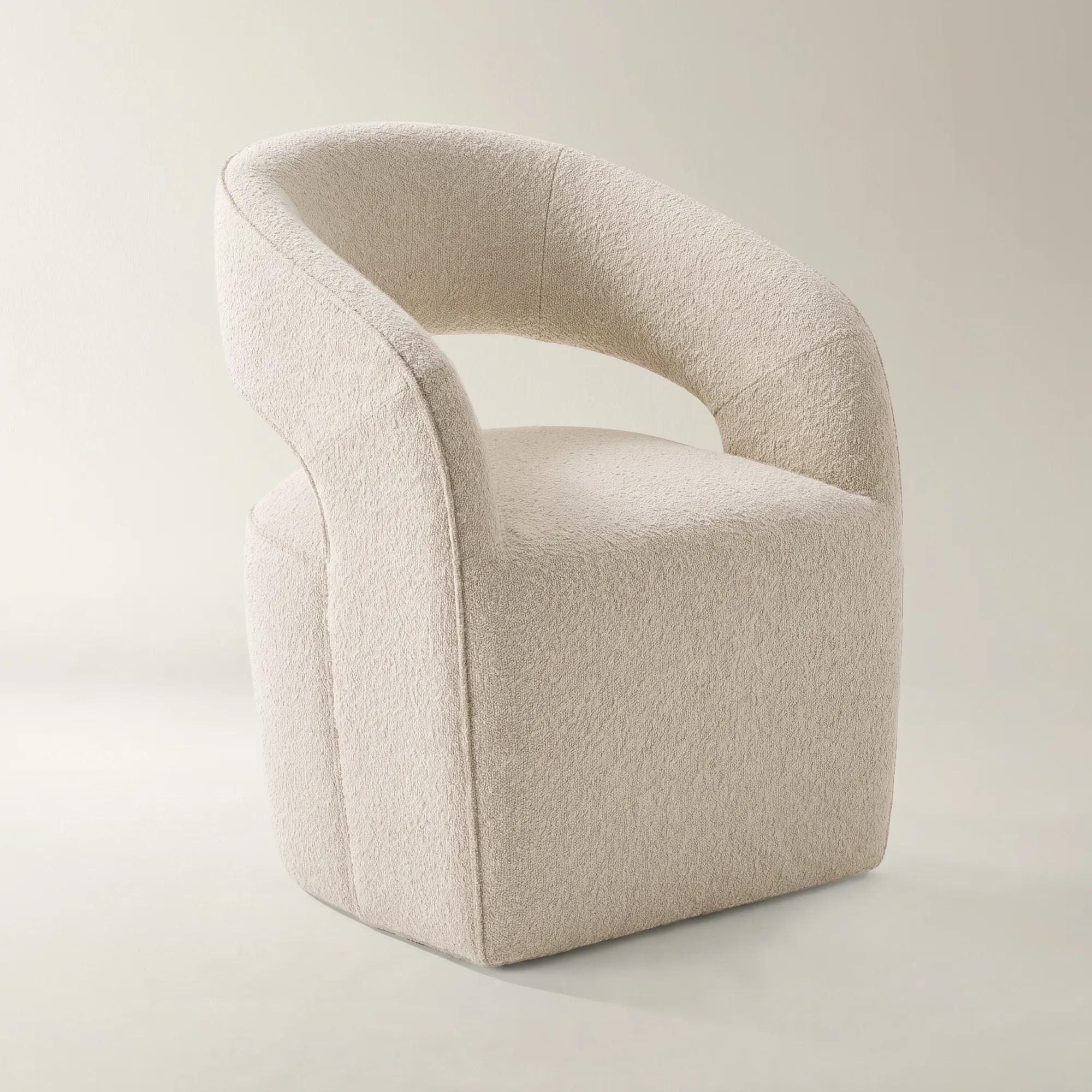 Harrison Ivory Performance Boucle Dining Chair
