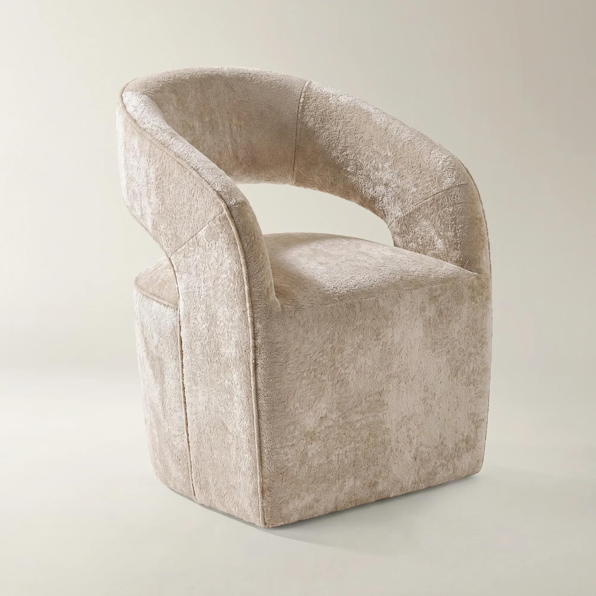 Harrison Light Brown Chenille Dining Chair