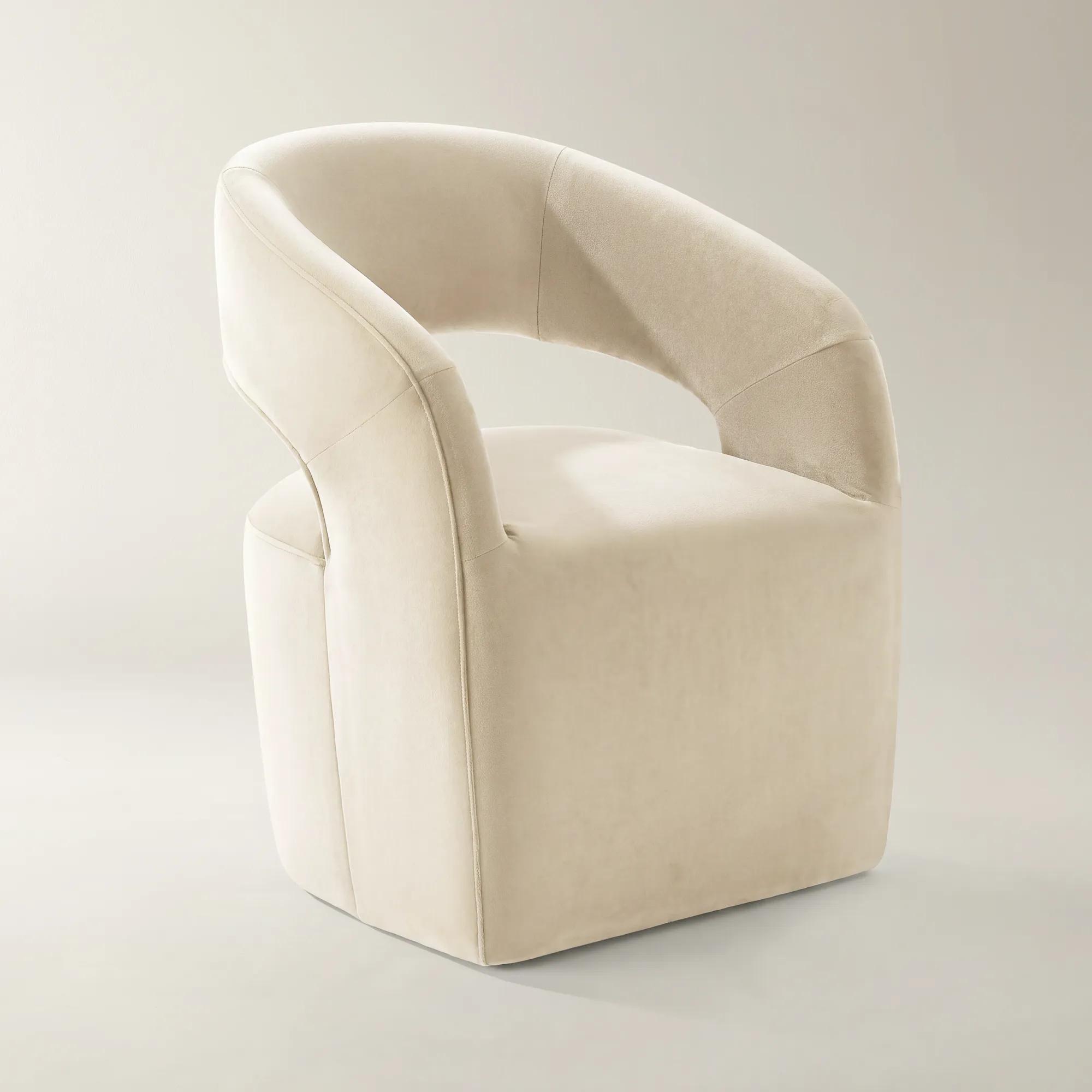 Harrison Oatmeal Velvet Dining Chair