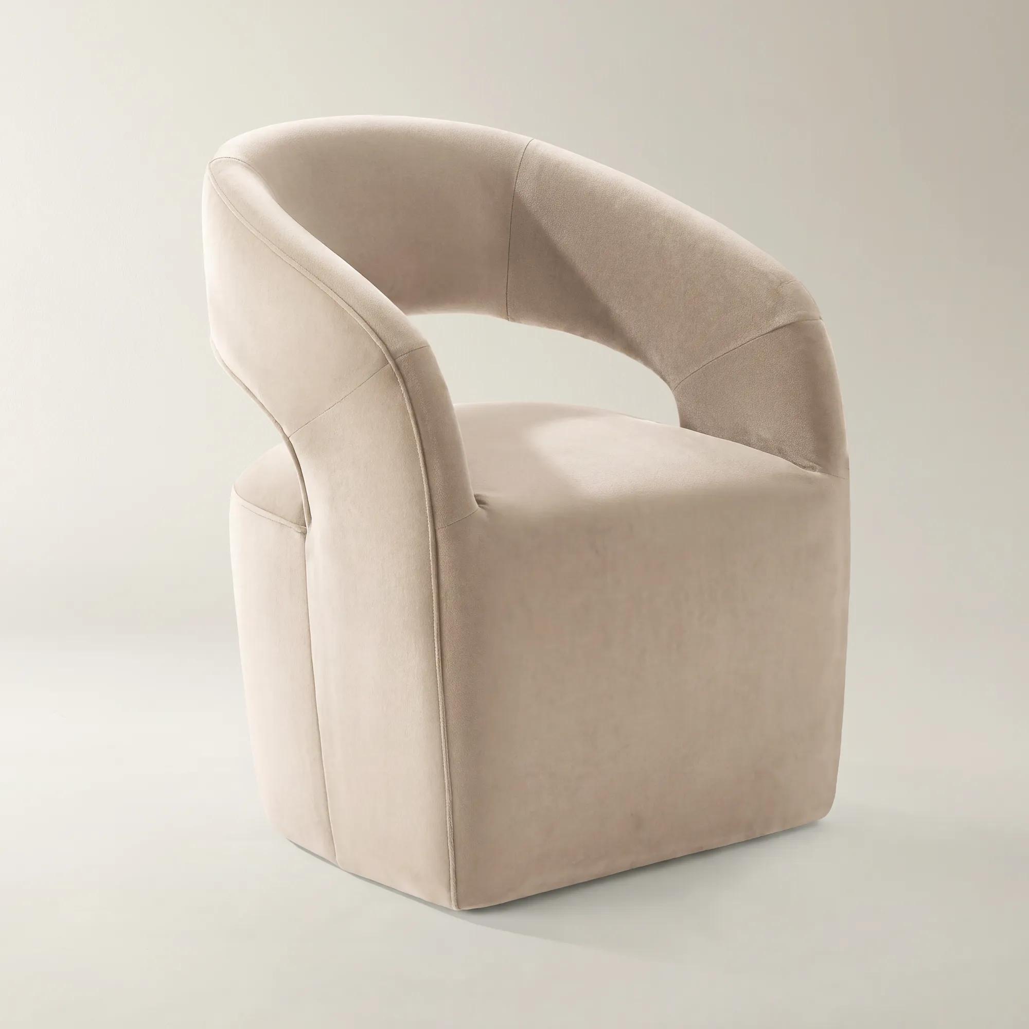 Harrison Simply Taupe Velvet Dining Chair
