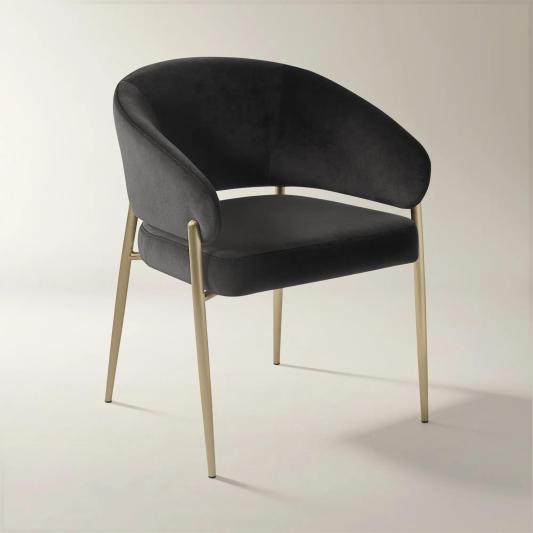 Nara Charcoal Velvet Dining Chair Set Of 2